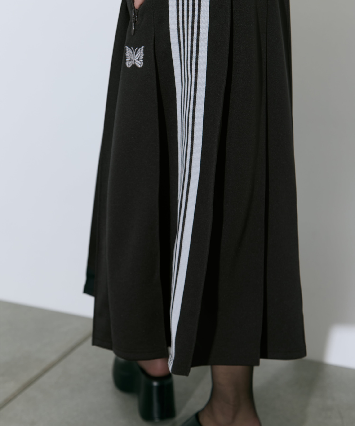 Pleated Track Skirt - Poly Smooth 
