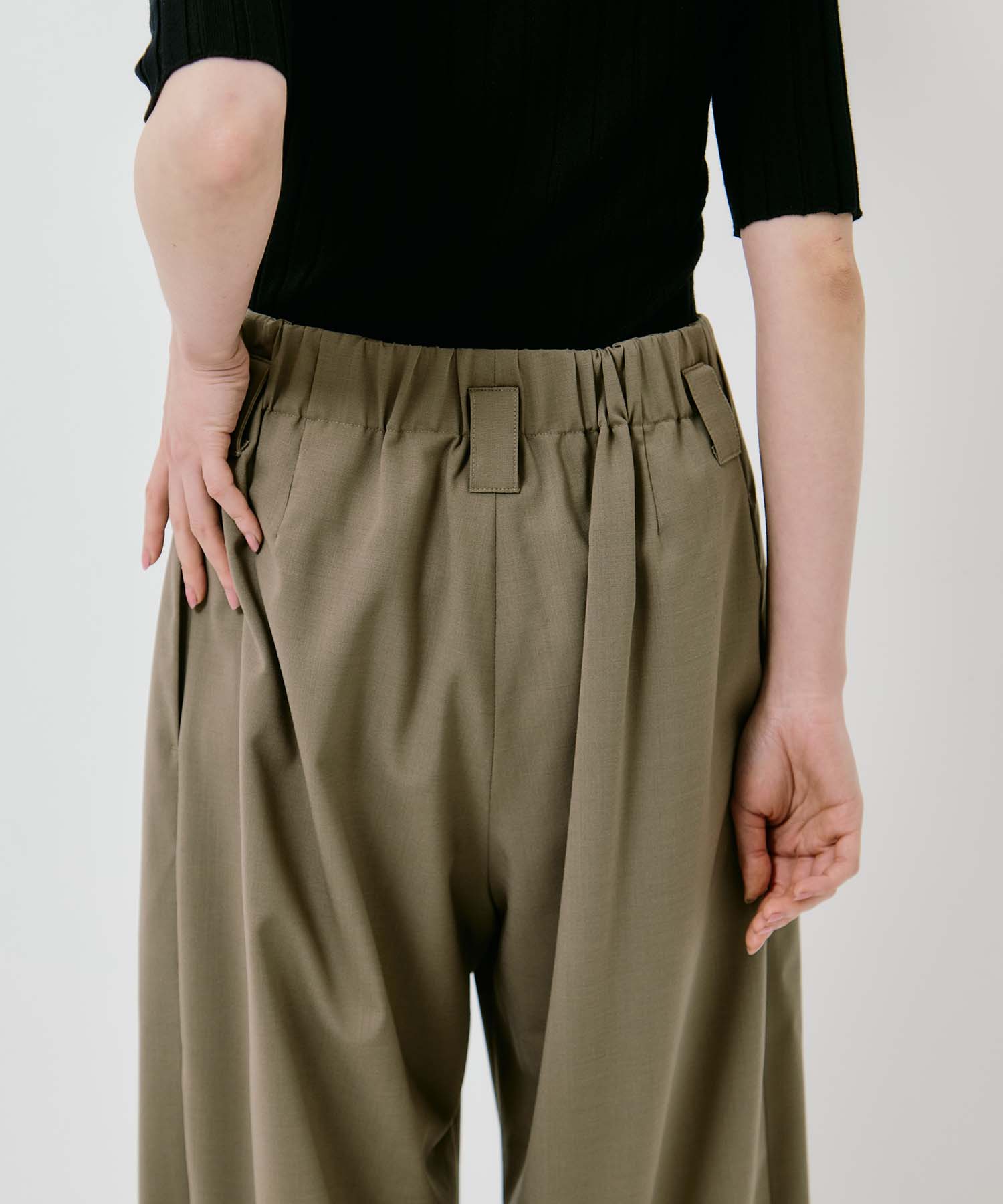 Summer Wool Belted Trousers STUDIOUS