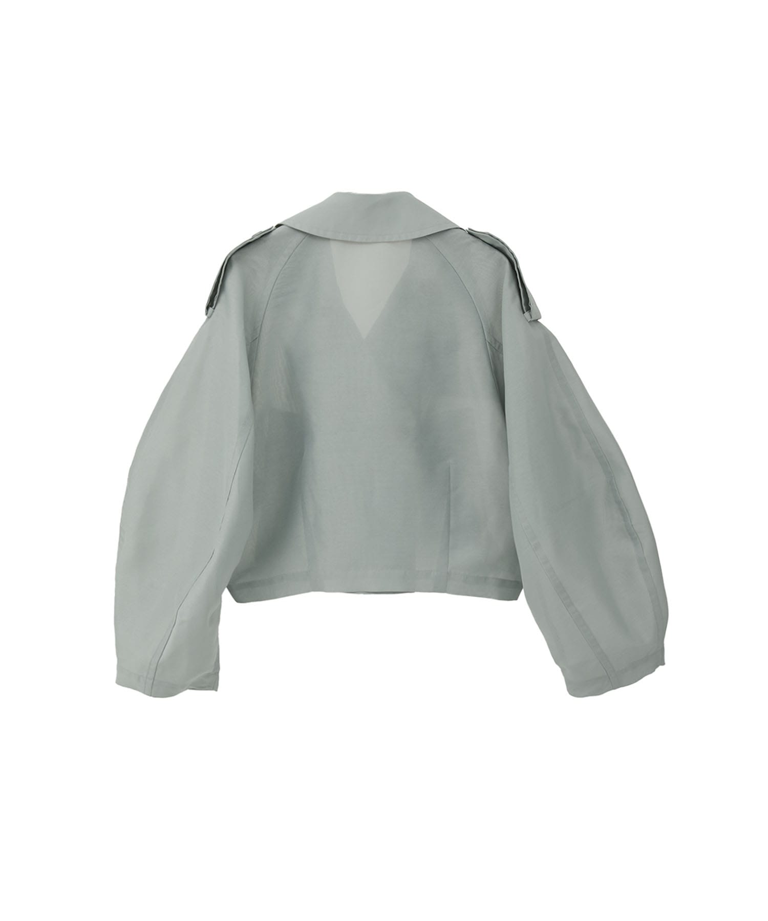 SHEER SHORT TRENCH JACKET CLANE