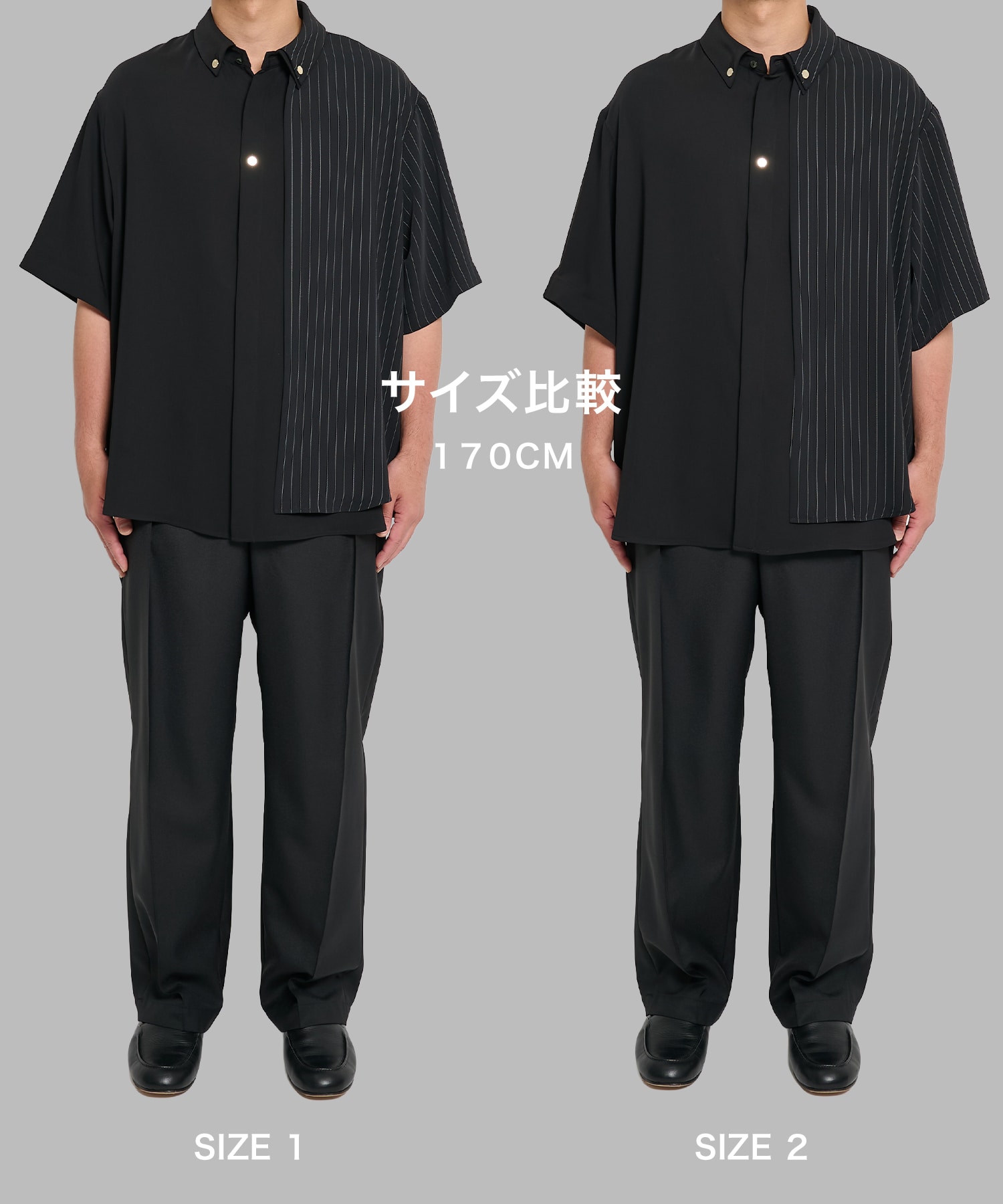 Double Cloth Layered Bi-Color Short Sleeve Shirt｜CULLNI