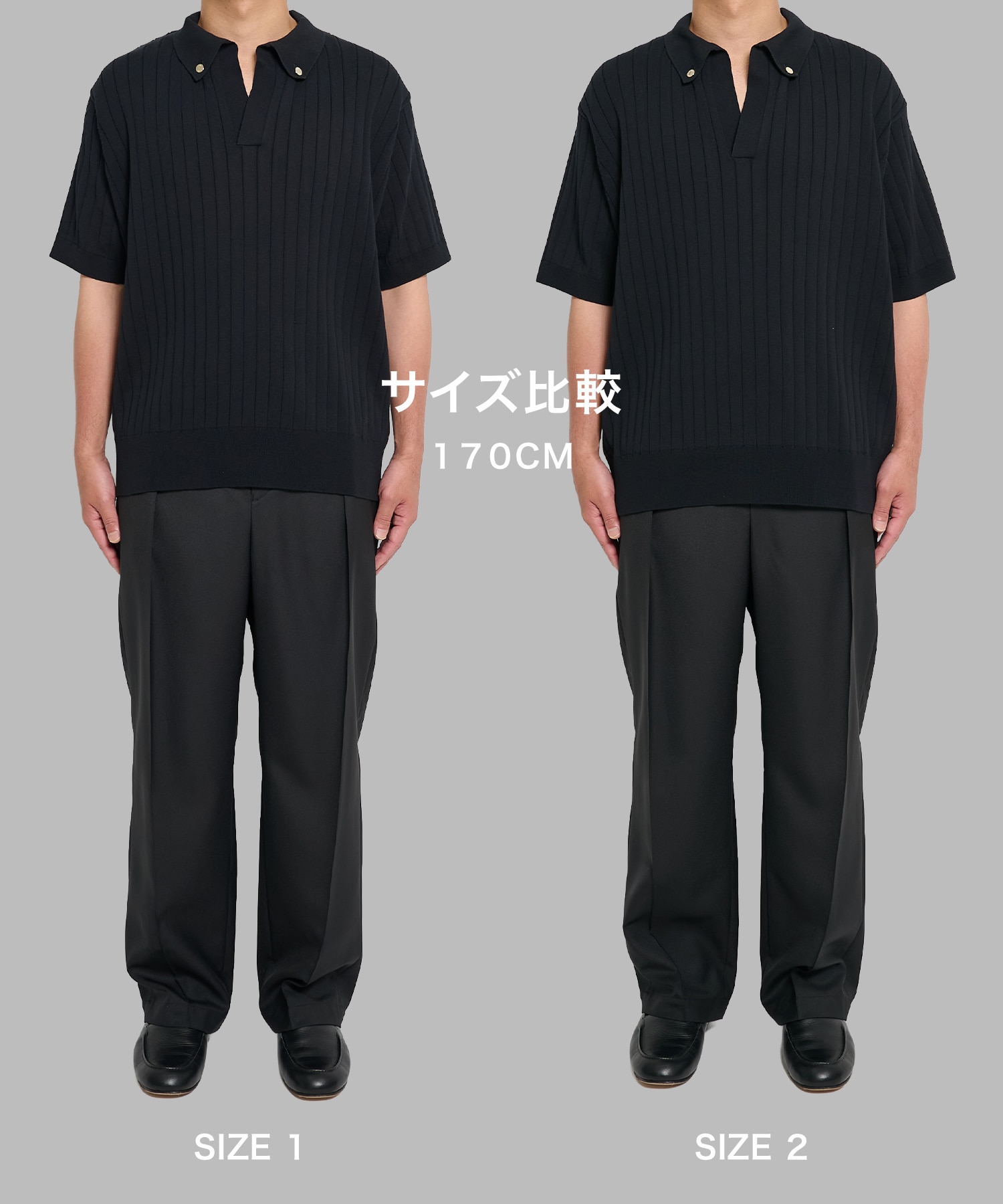 Wide Rib Skipper Collar Short Sleeve Knit CULLNI