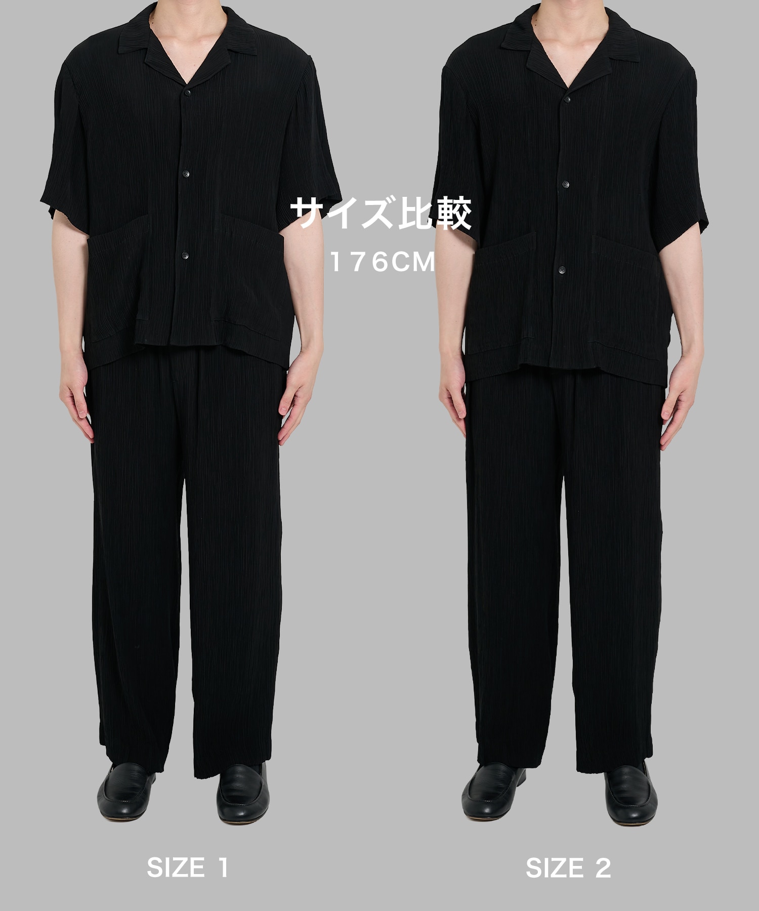 Silky Pleats Open Shirts STUDIOUS