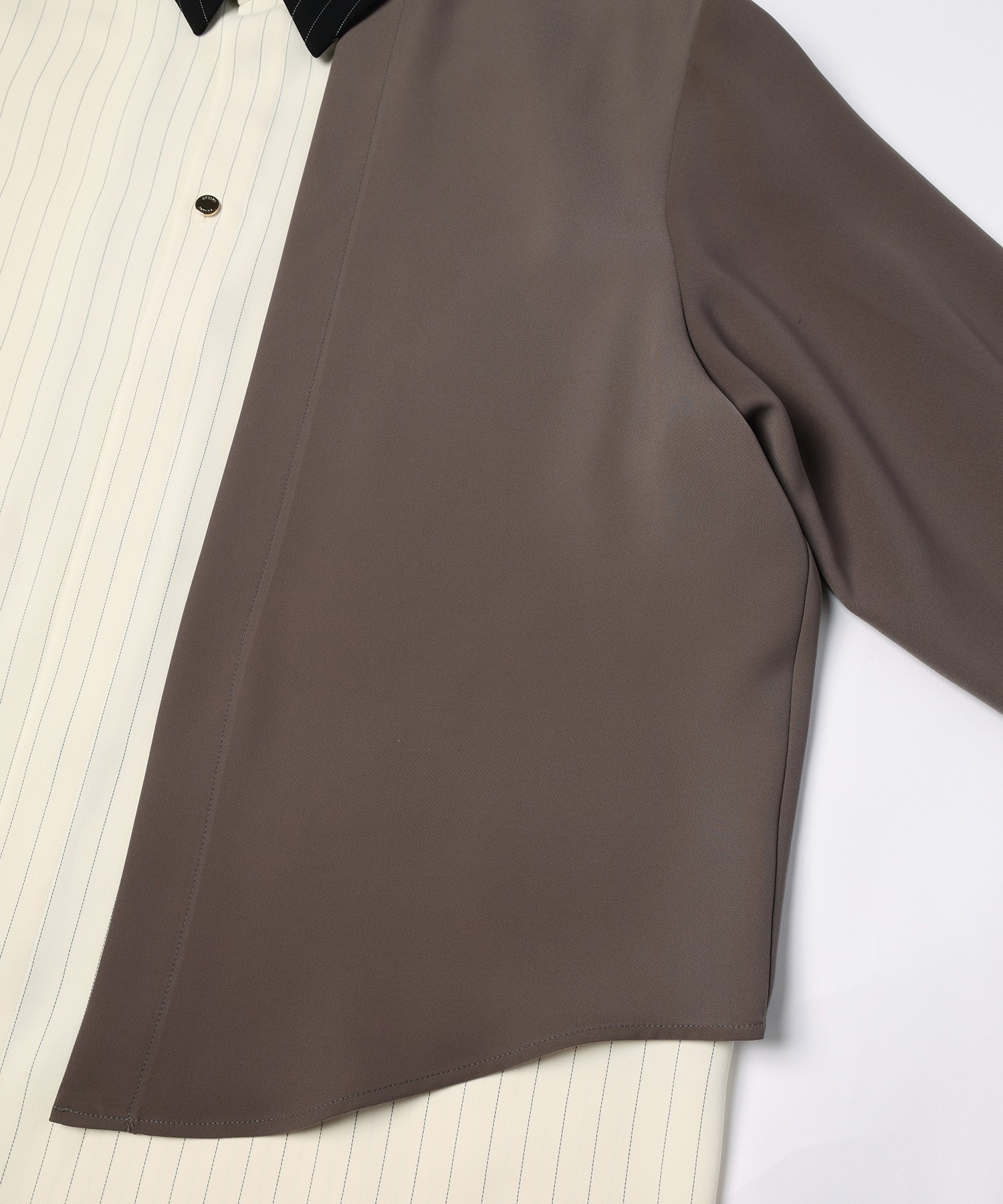 Double Satin Asymmetrical Layered Shirt CULLNI