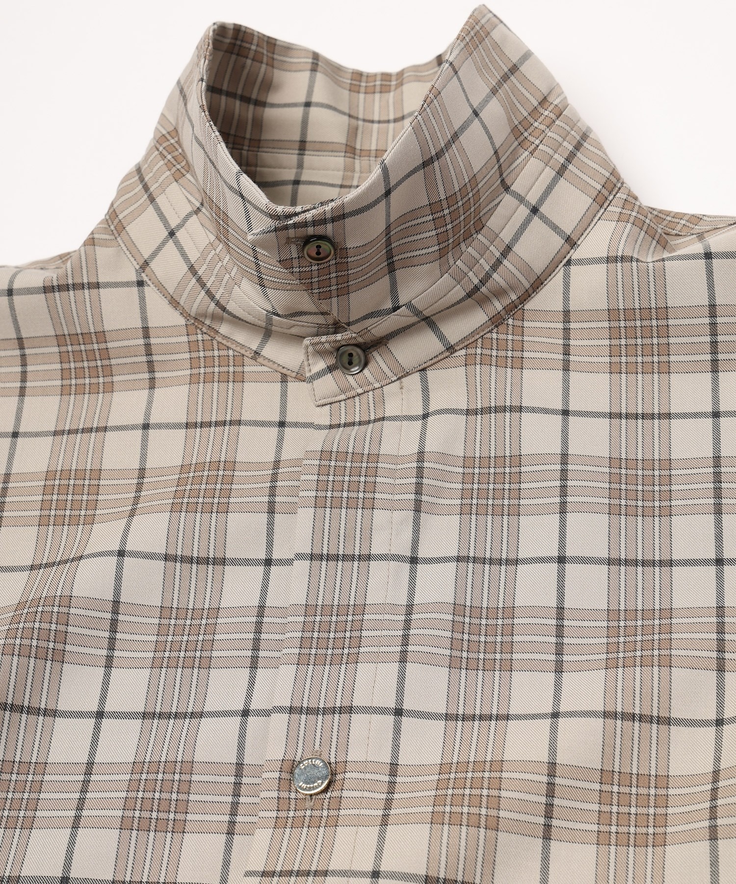 Tartan Check Bow-Tie Long Sleeve Shirt CULLNI