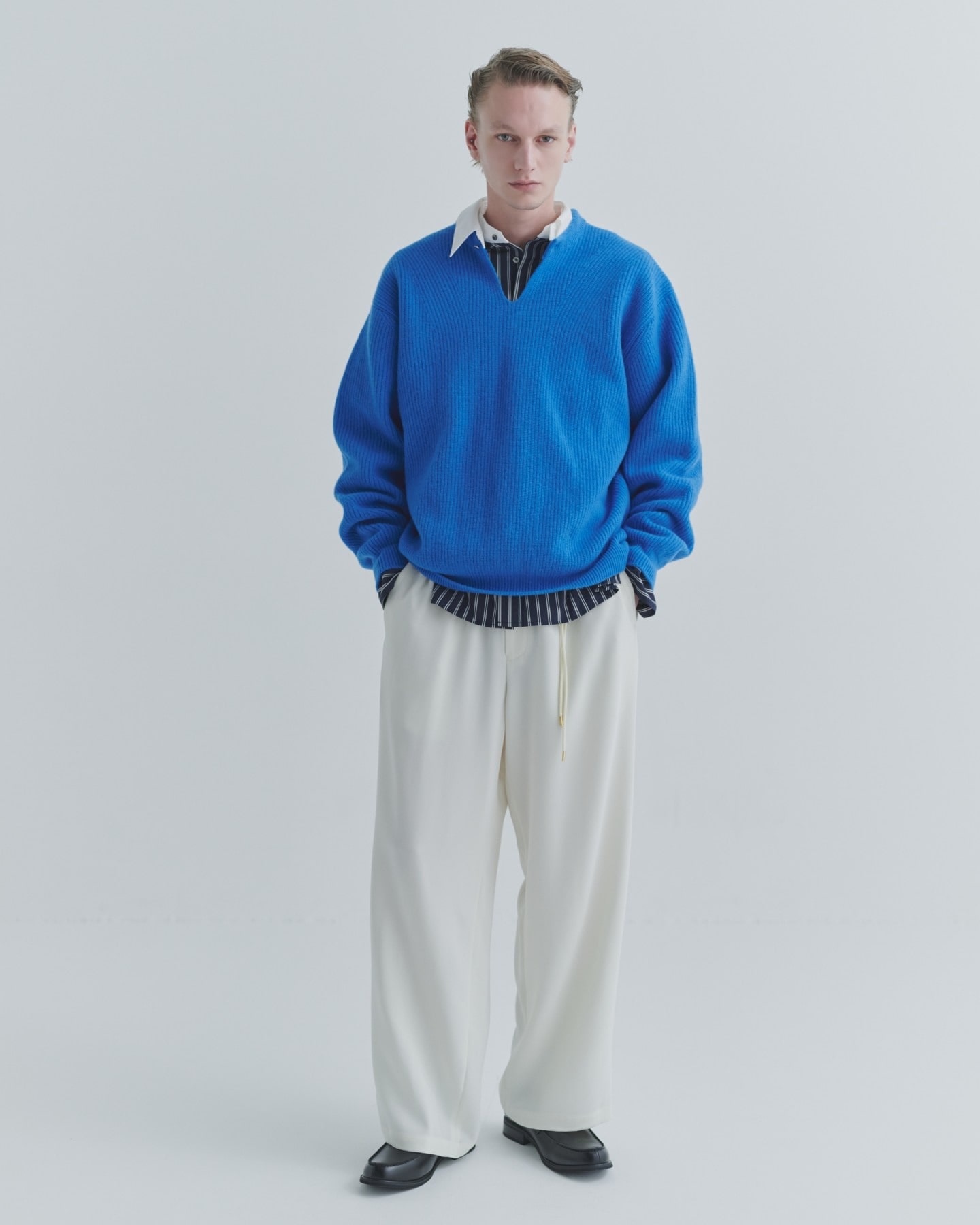 Triacetate Airy Cloth Drawstring Wide Pants CULLNI
