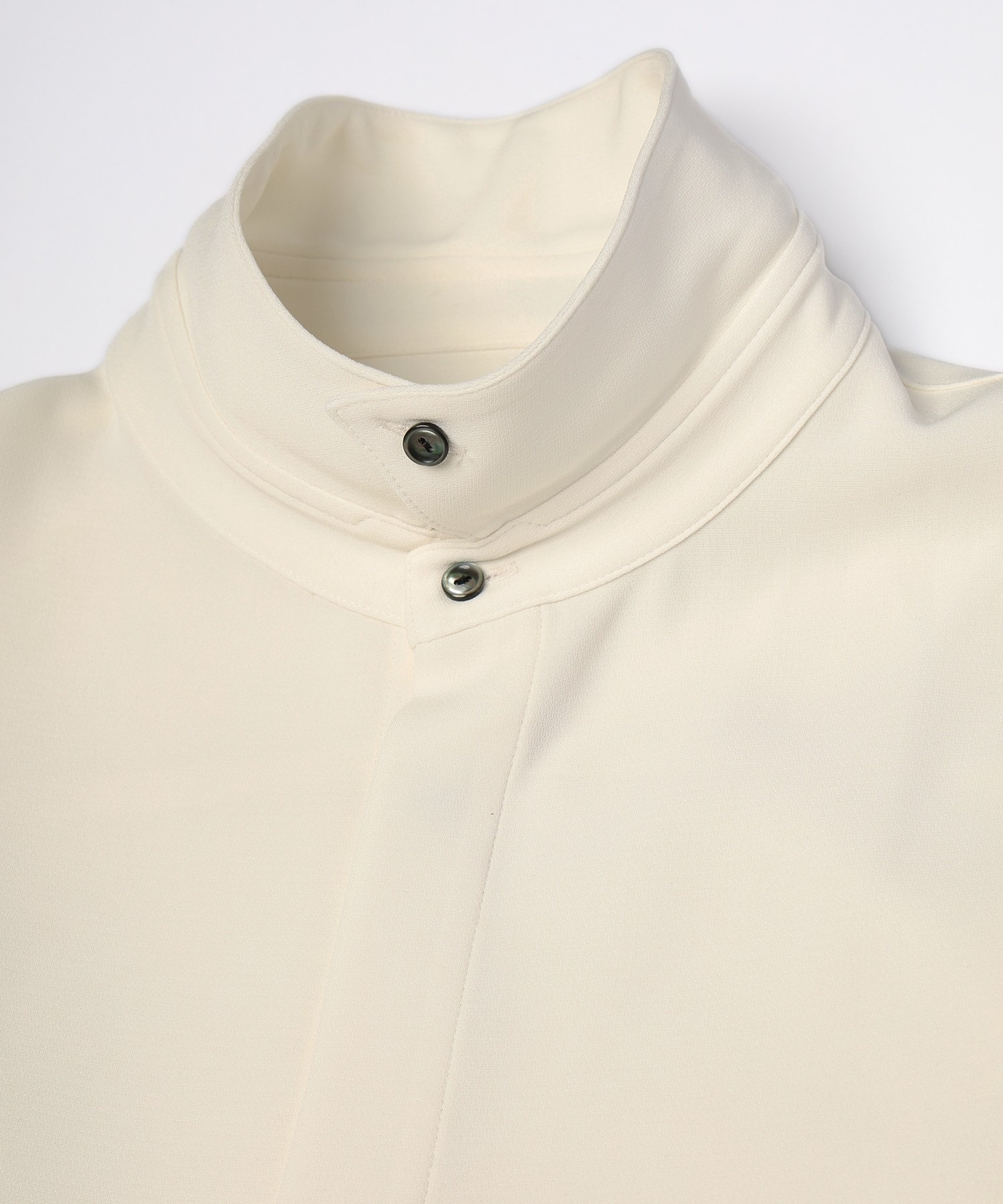 Triacetate Airy Cloth Long Sleeve Shirt Blouson CULLNI