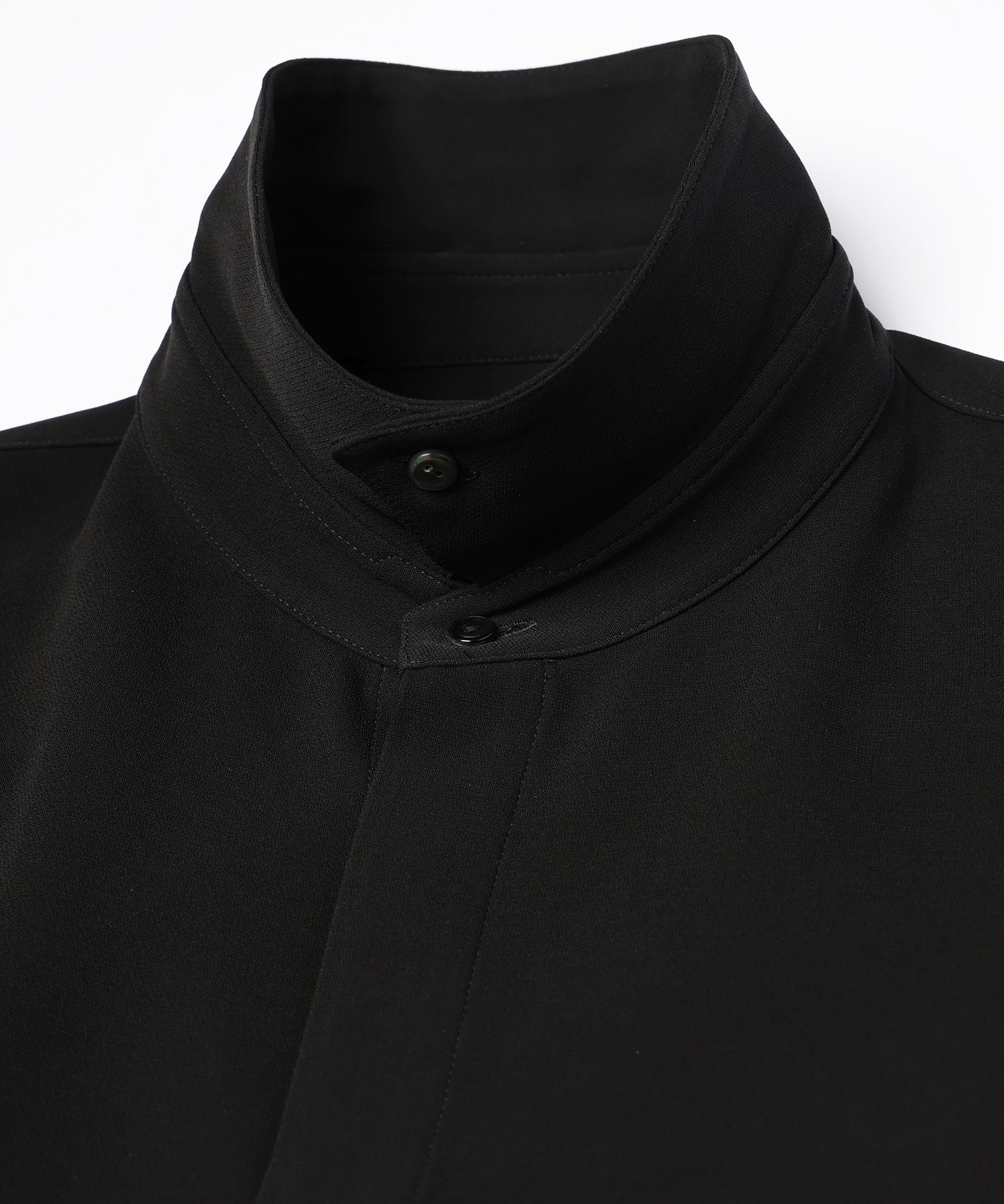 Triacetate Airy Cloth Long Sleeve Shirt Blouson CULLNI