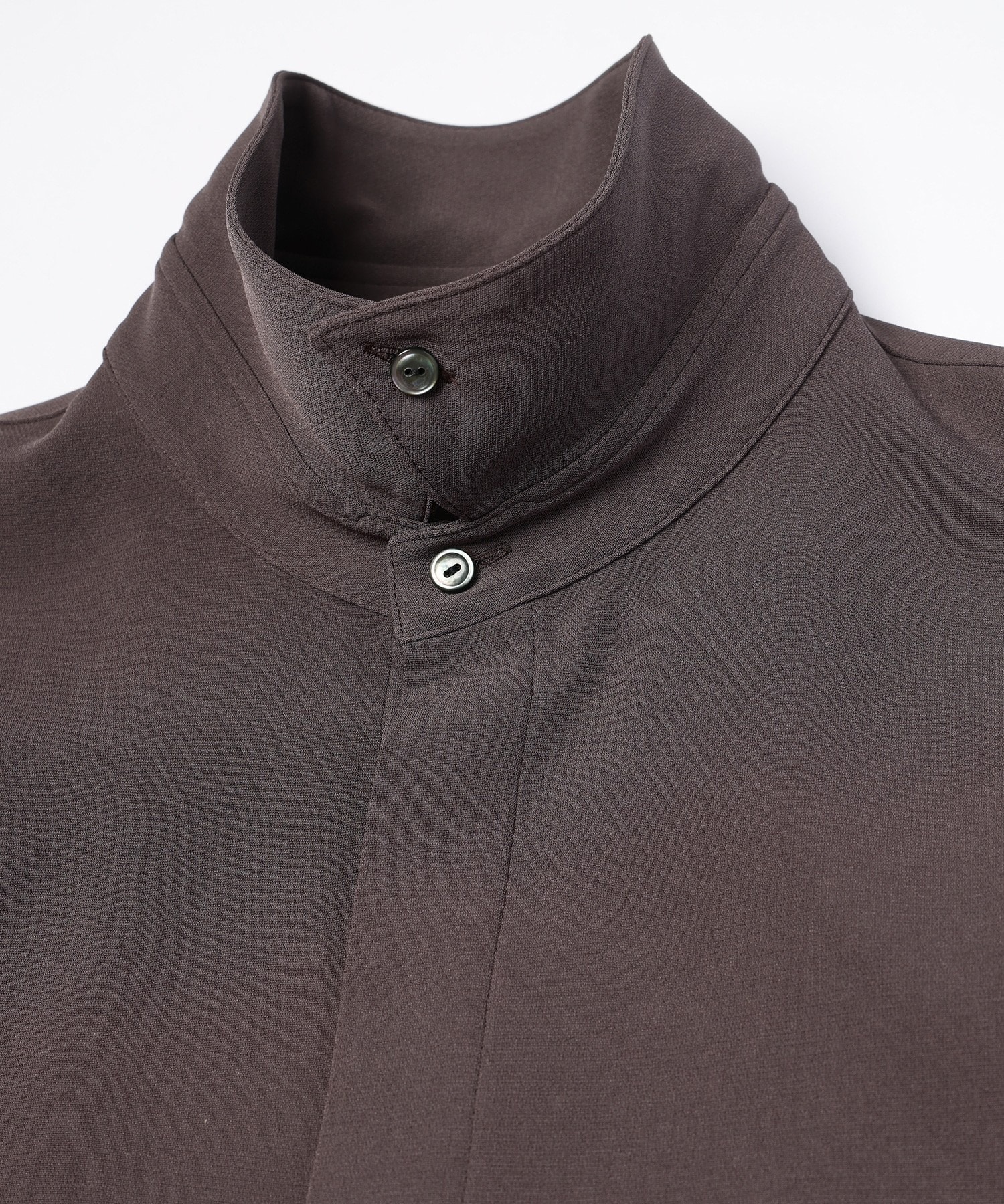 Triacetate Airy Cloth Long Sleeve Shirt Blouson CULLNI