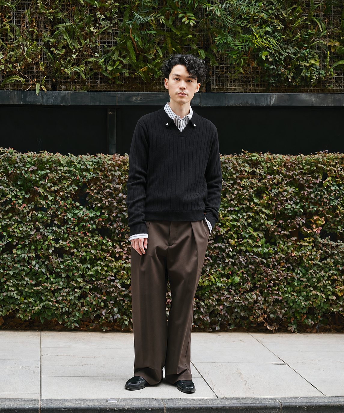 別注　Wide Rib SkipperCollar Knit Pullover CULLNI