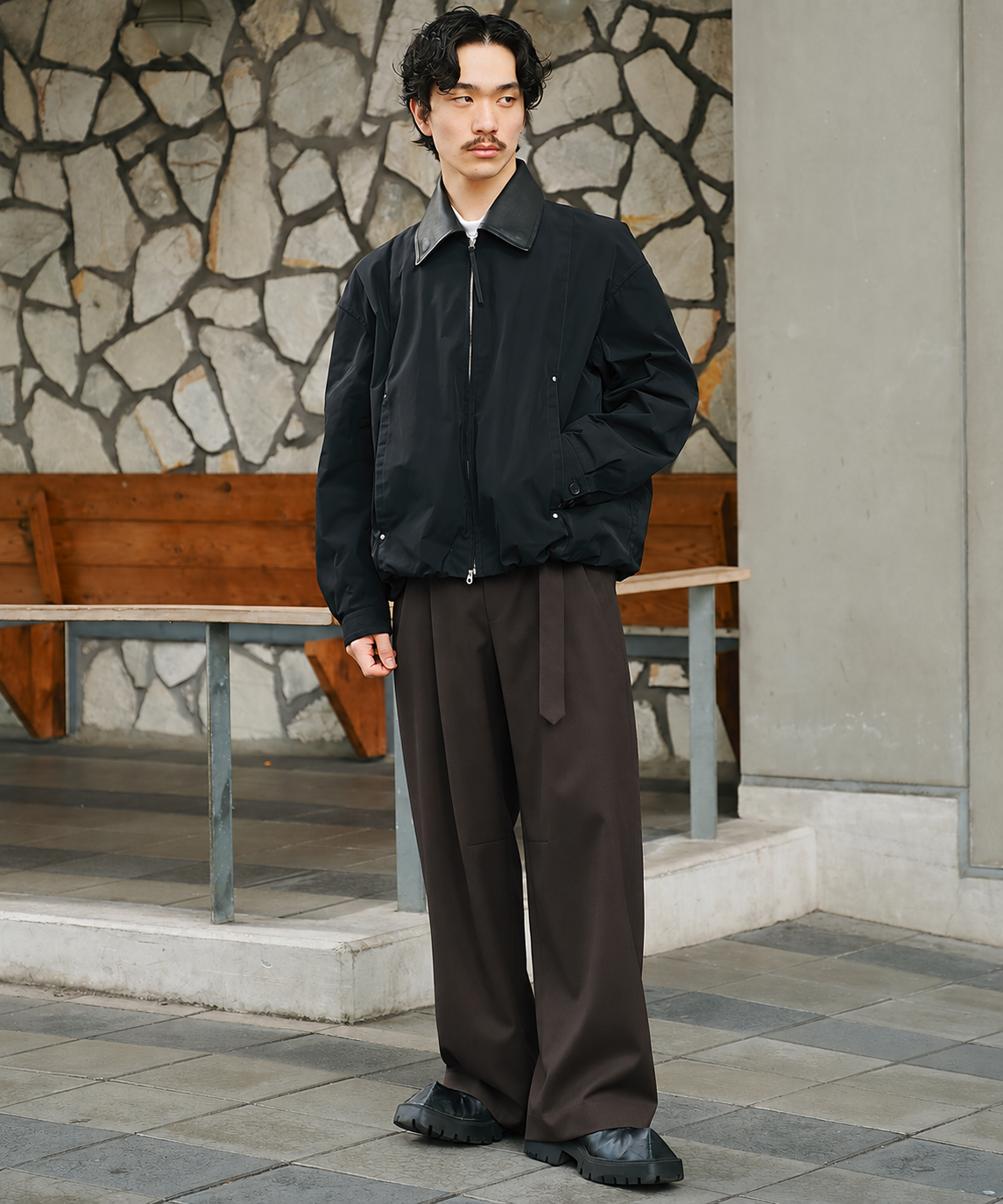 Belted Barrel Slacks STUDIOUS