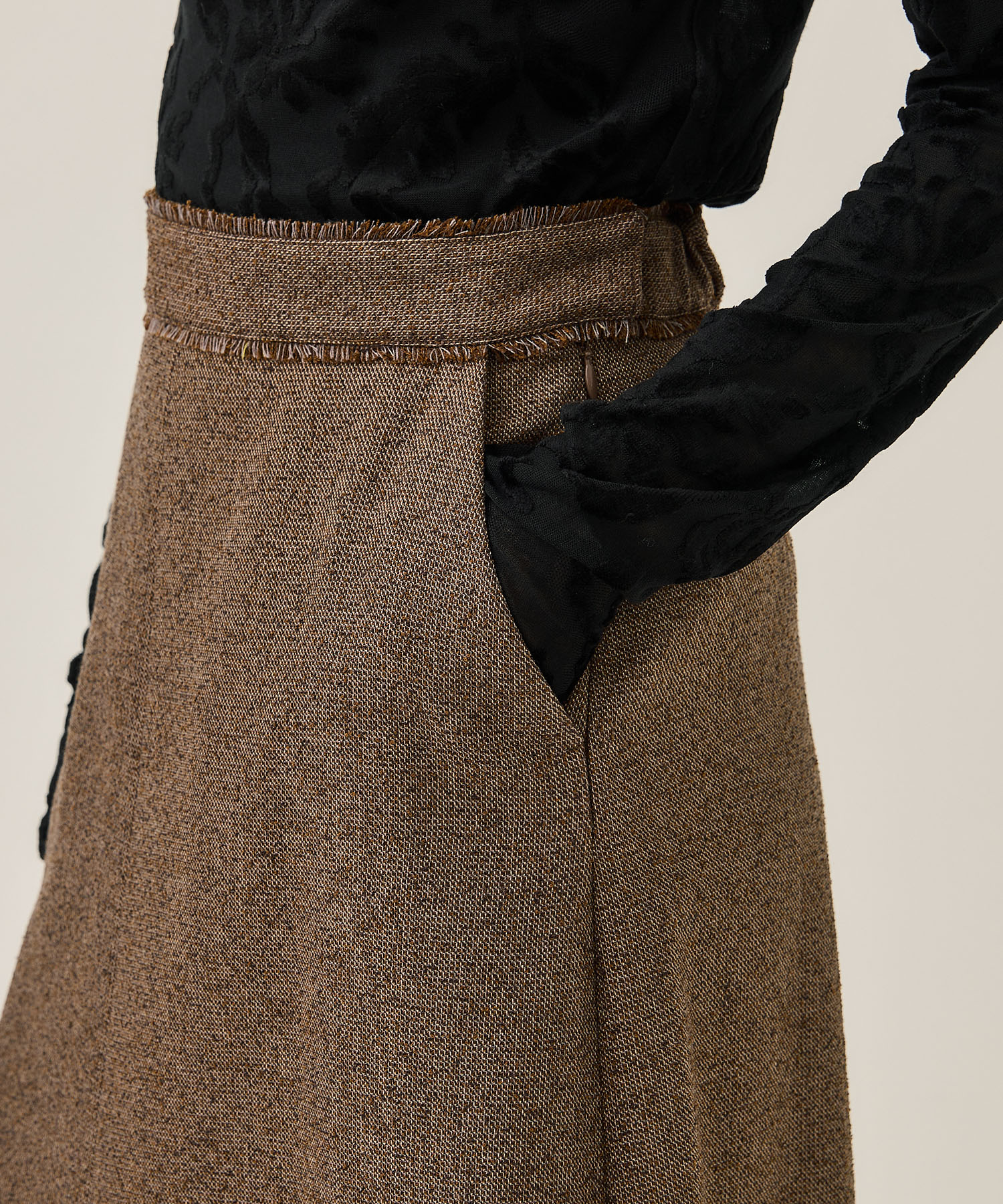 MANY WAY TWEED SET UP DRESS(S BROWN): AMERI: WOMENS｜ STUDIOUS