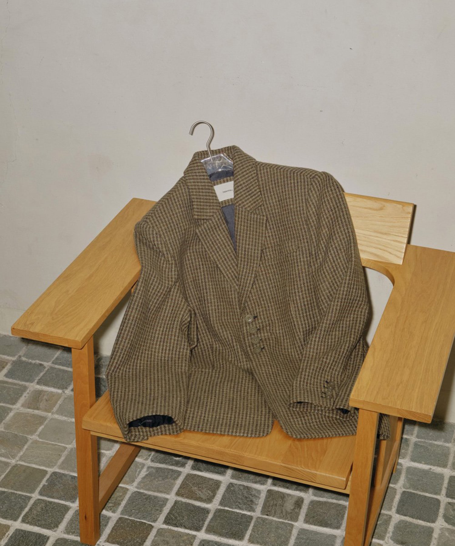 Wool100% Check Jacket TODAYFUL