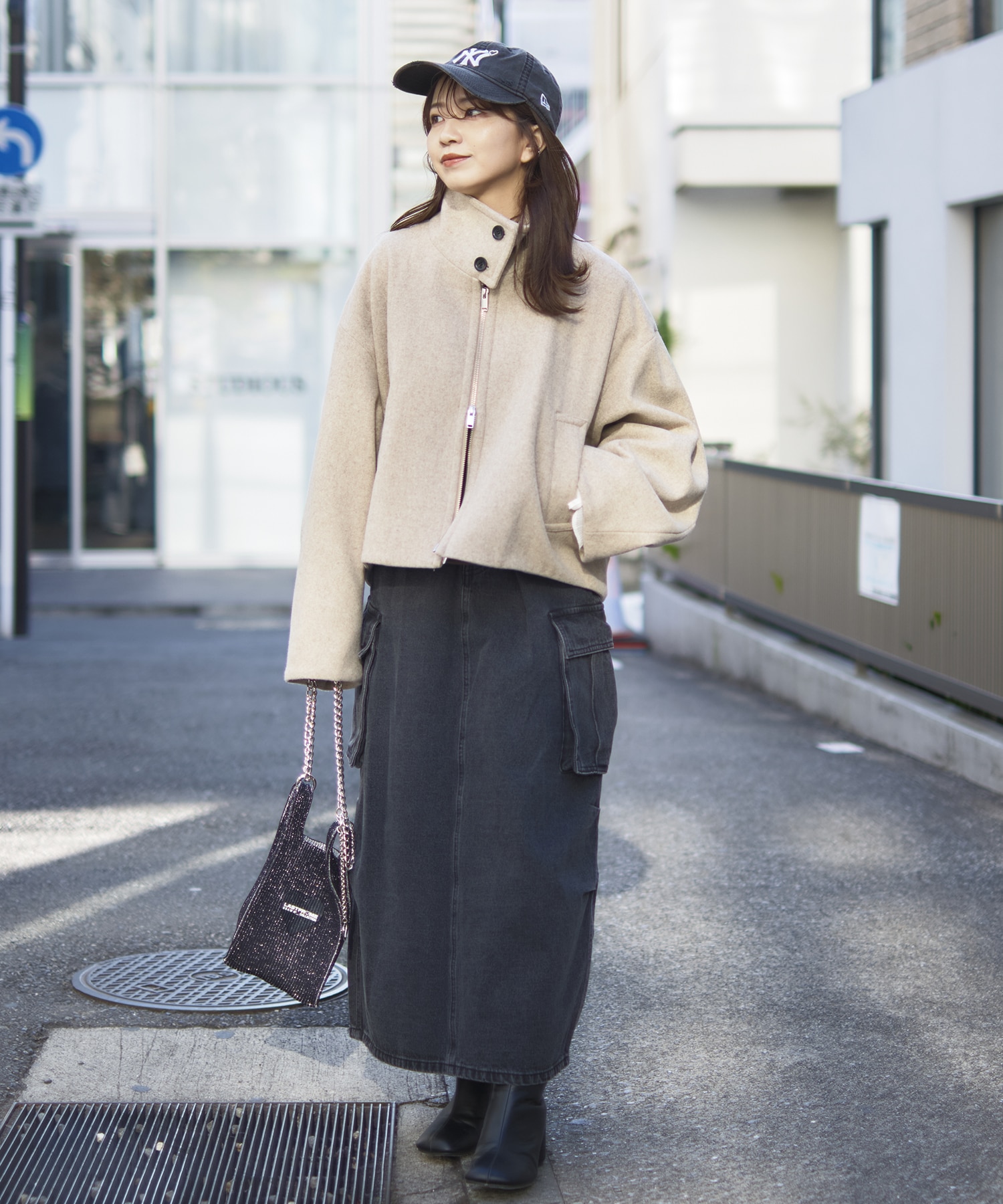 Stand Collar Wool Blouson STUDIOUS