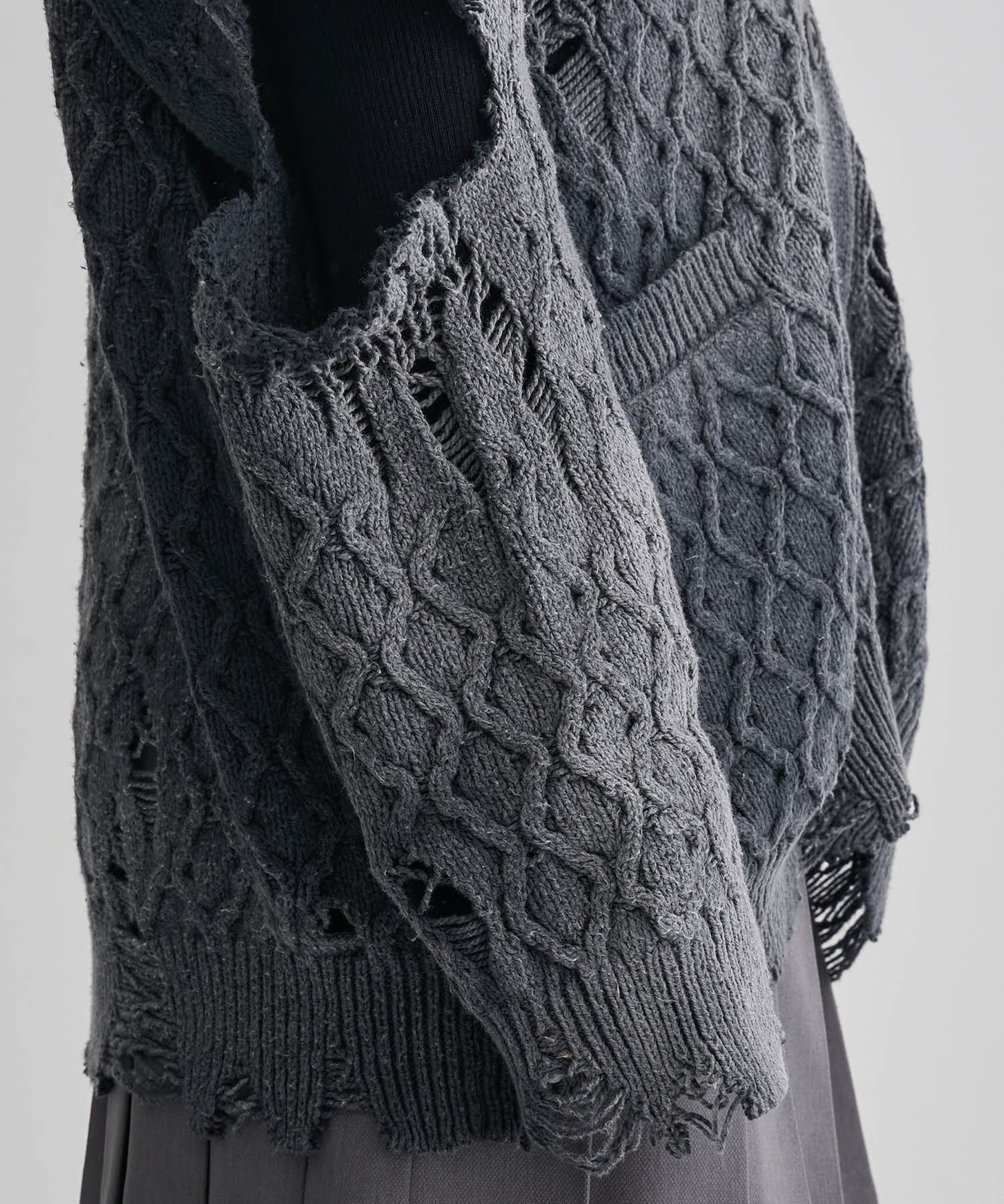 SUNFADED KNIT CARDIGAN Maison MIHARA YASUHIRO