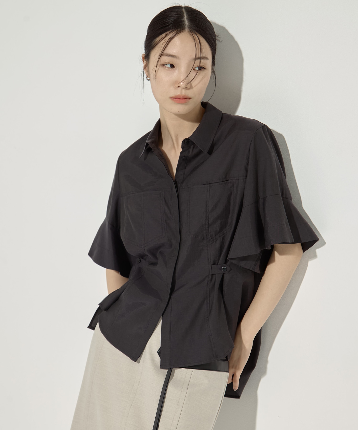 Hem Flare 2way Blouse STUDIOUS