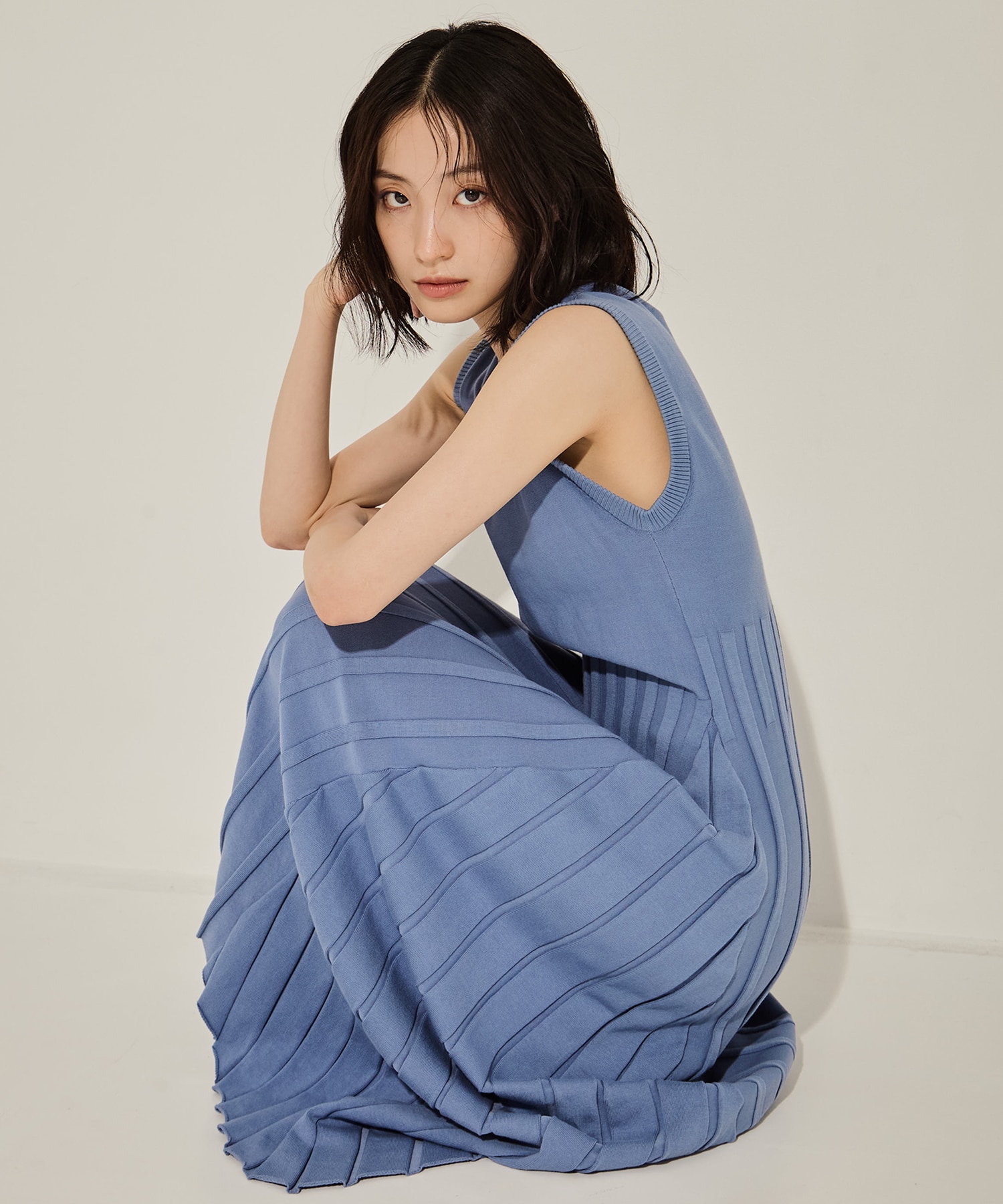 別注NO SLEEVE KNIT DRESS CINOH