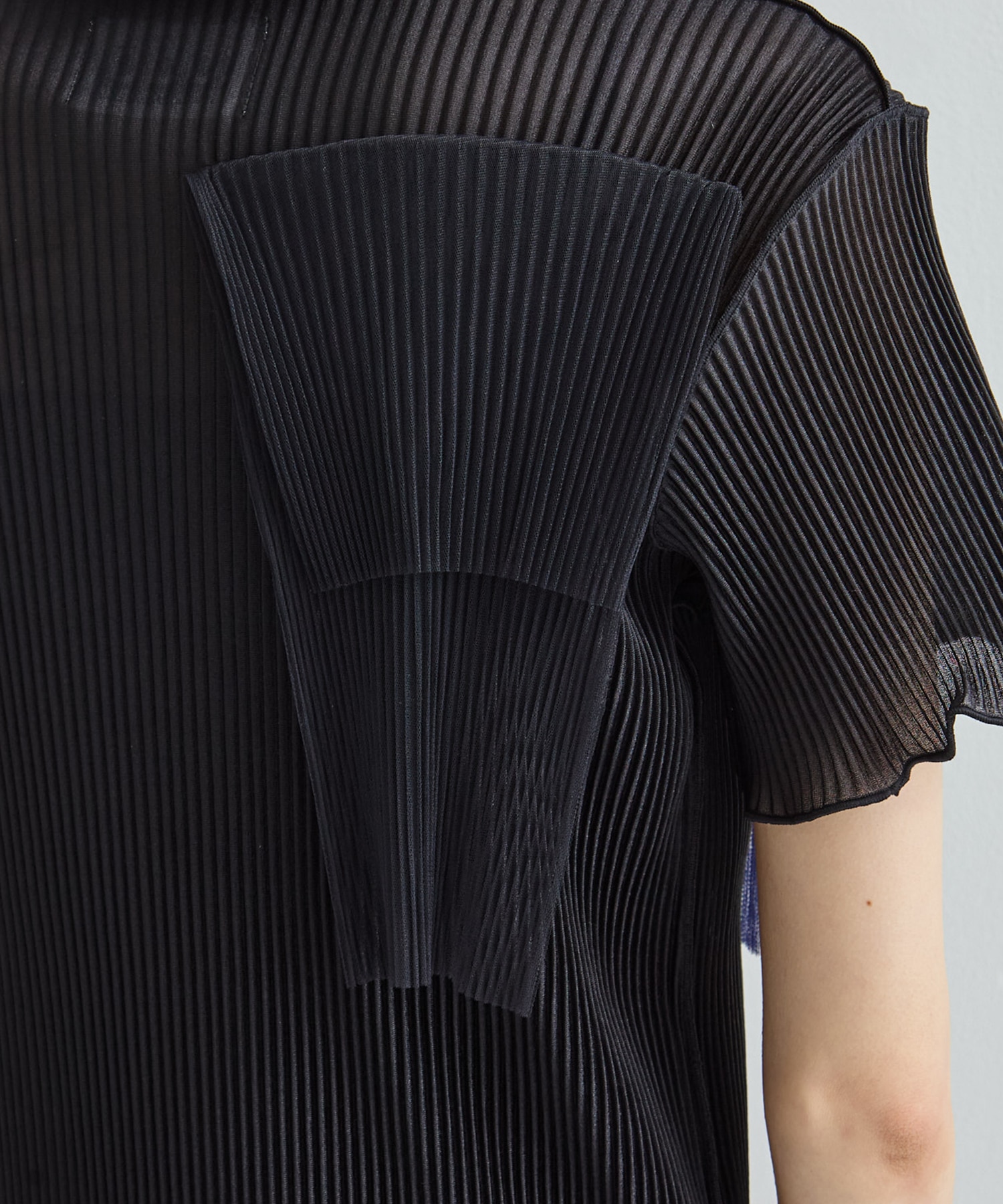 別注SHEER LAYERED SHORT SLEEVE HIGH NECK  DRESS kotohayokozawa