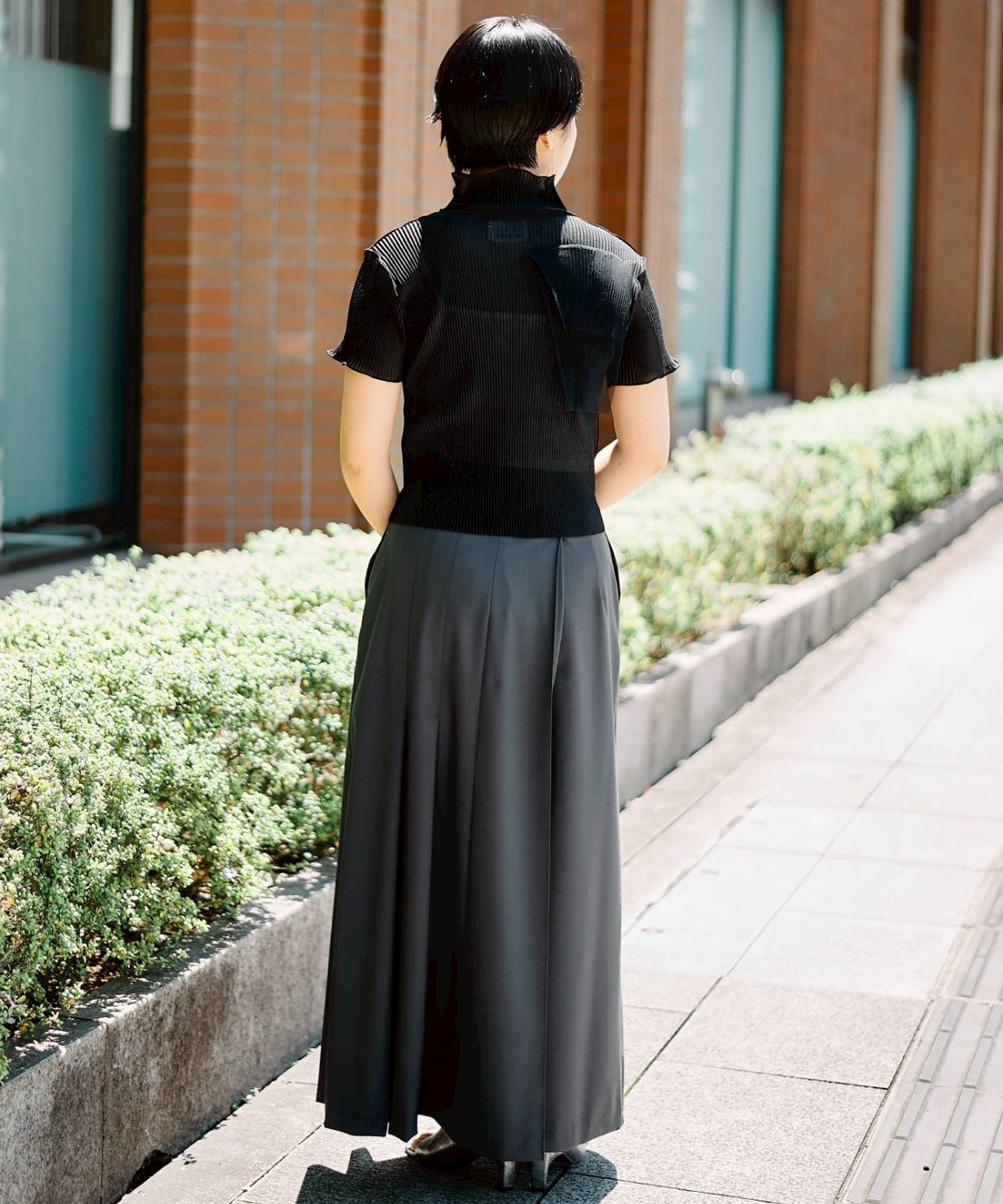 別注SHEER SHORT HIGHNECK SLEEVE TOP kotohayokozawa