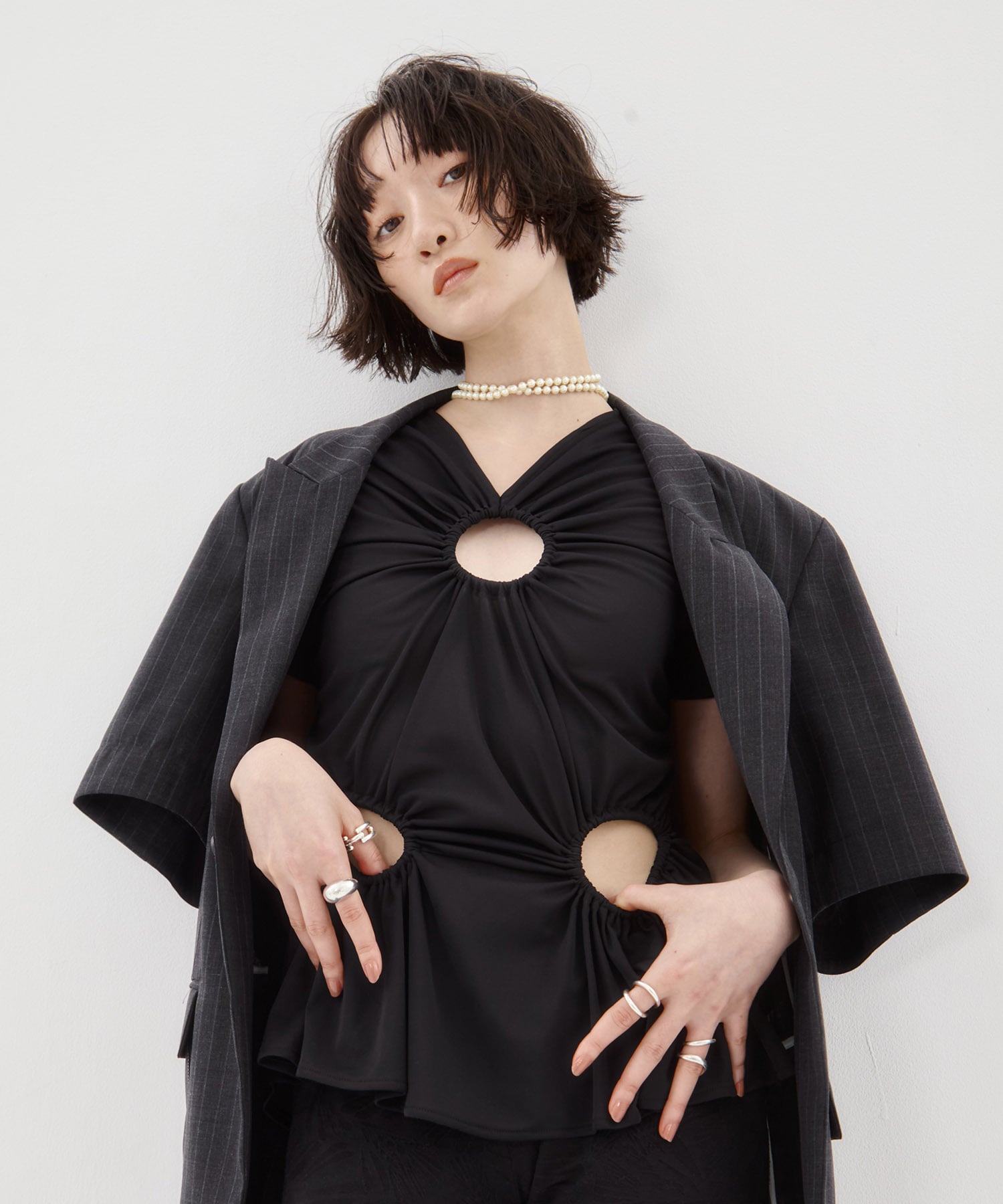 Half Sleeve Summer Wool Jacket STUDIOUS