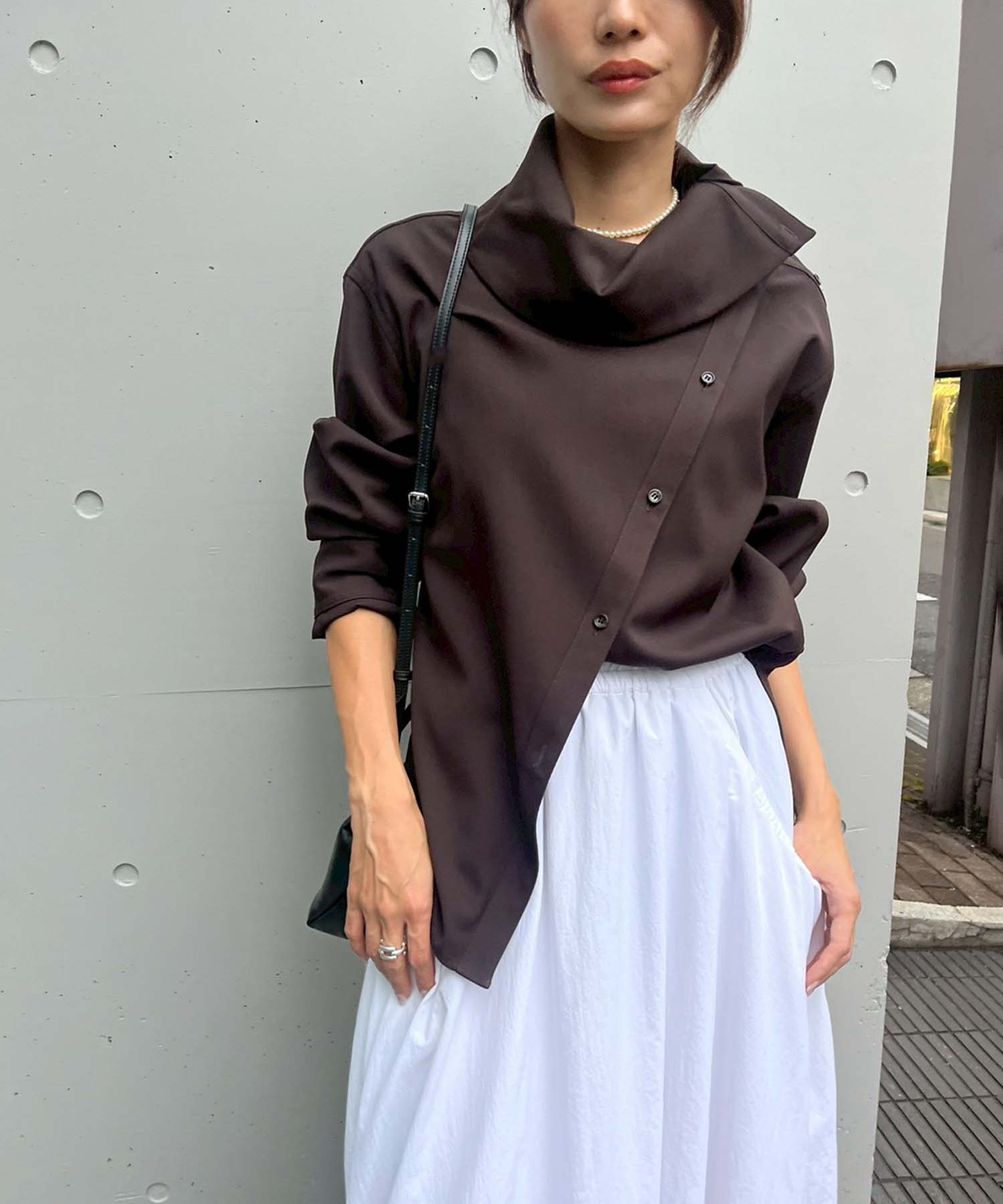 Viscose Wool Big Collar Shirt STUDIOUS