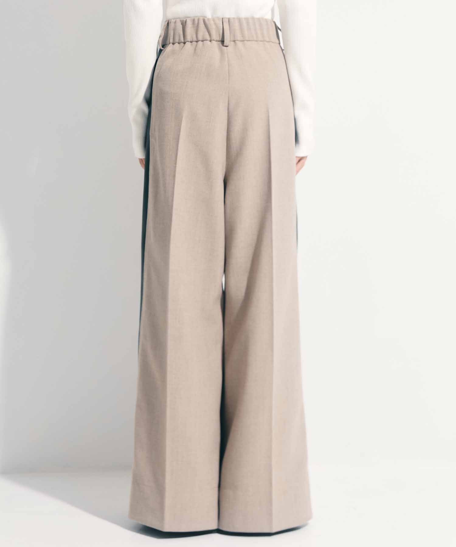 Side Leather Flare Trousers STUDIOUS