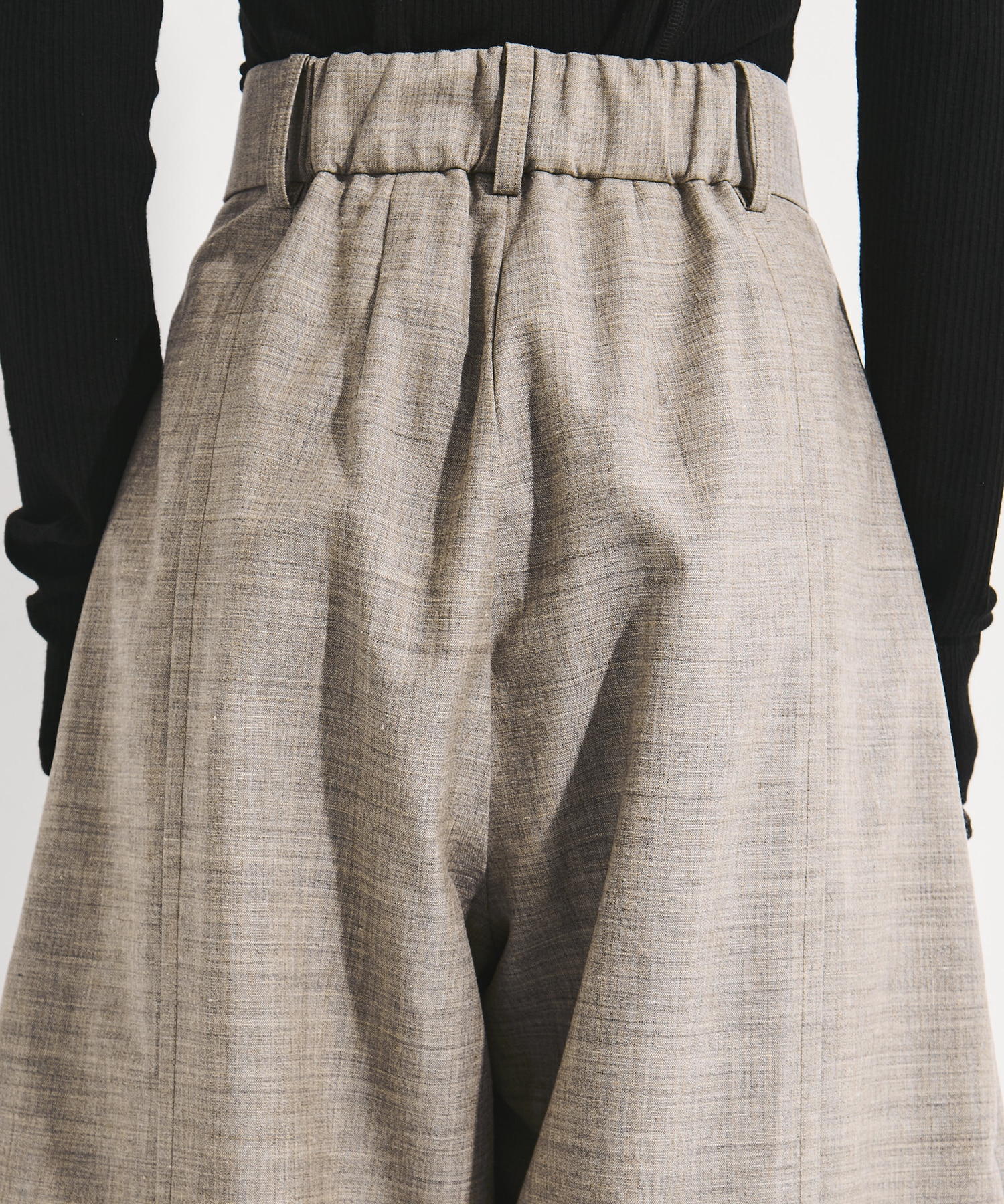 Wool Barrel Leg Trousers STUDIOUS