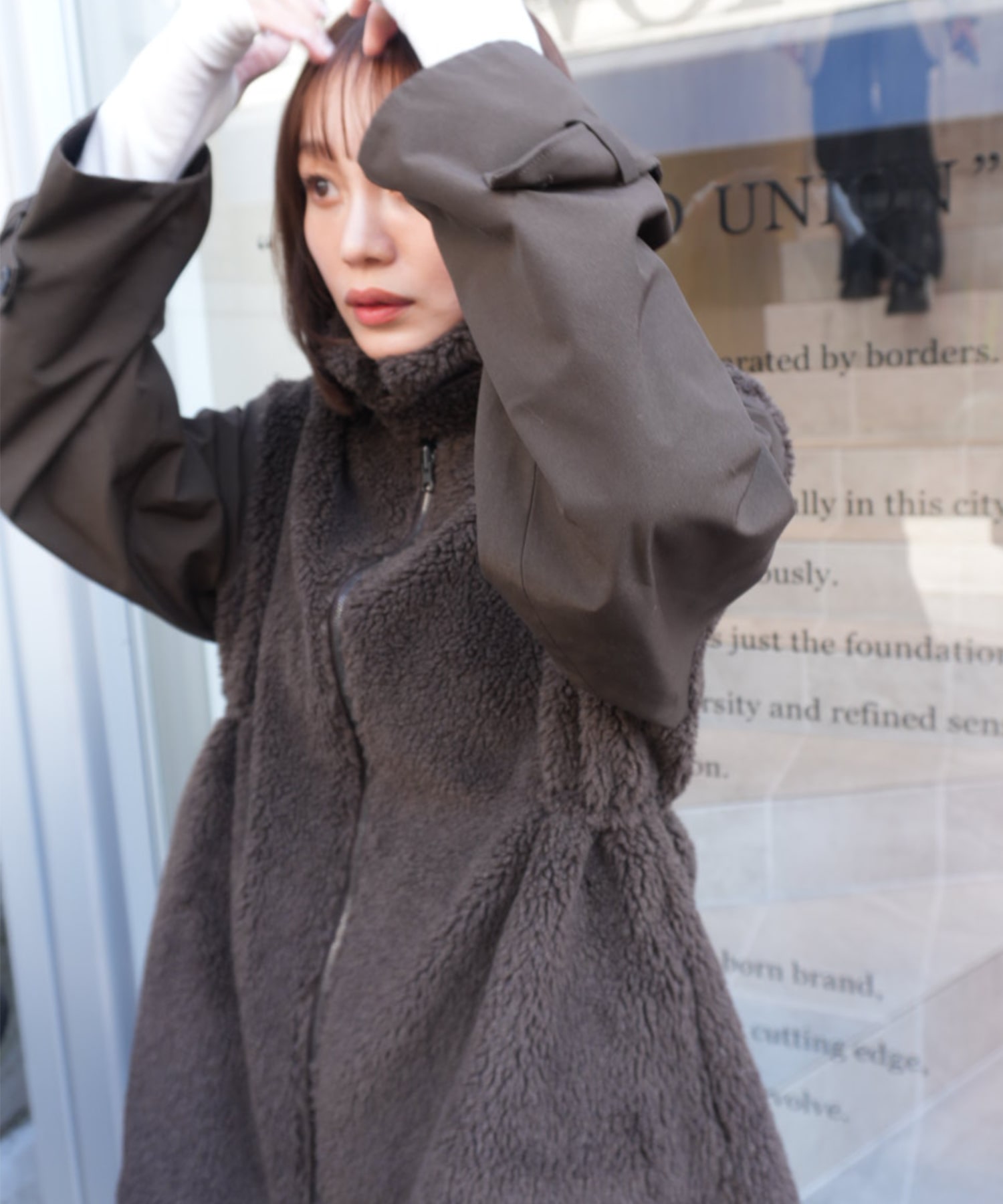 別注リサイクルシェルタフタ×ボア VACHEMENT