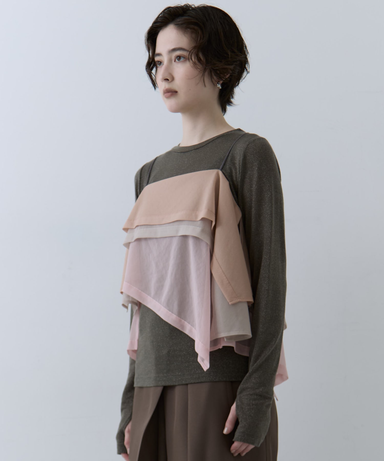 3way Camisole & Cashmere Long T STUDIOUS