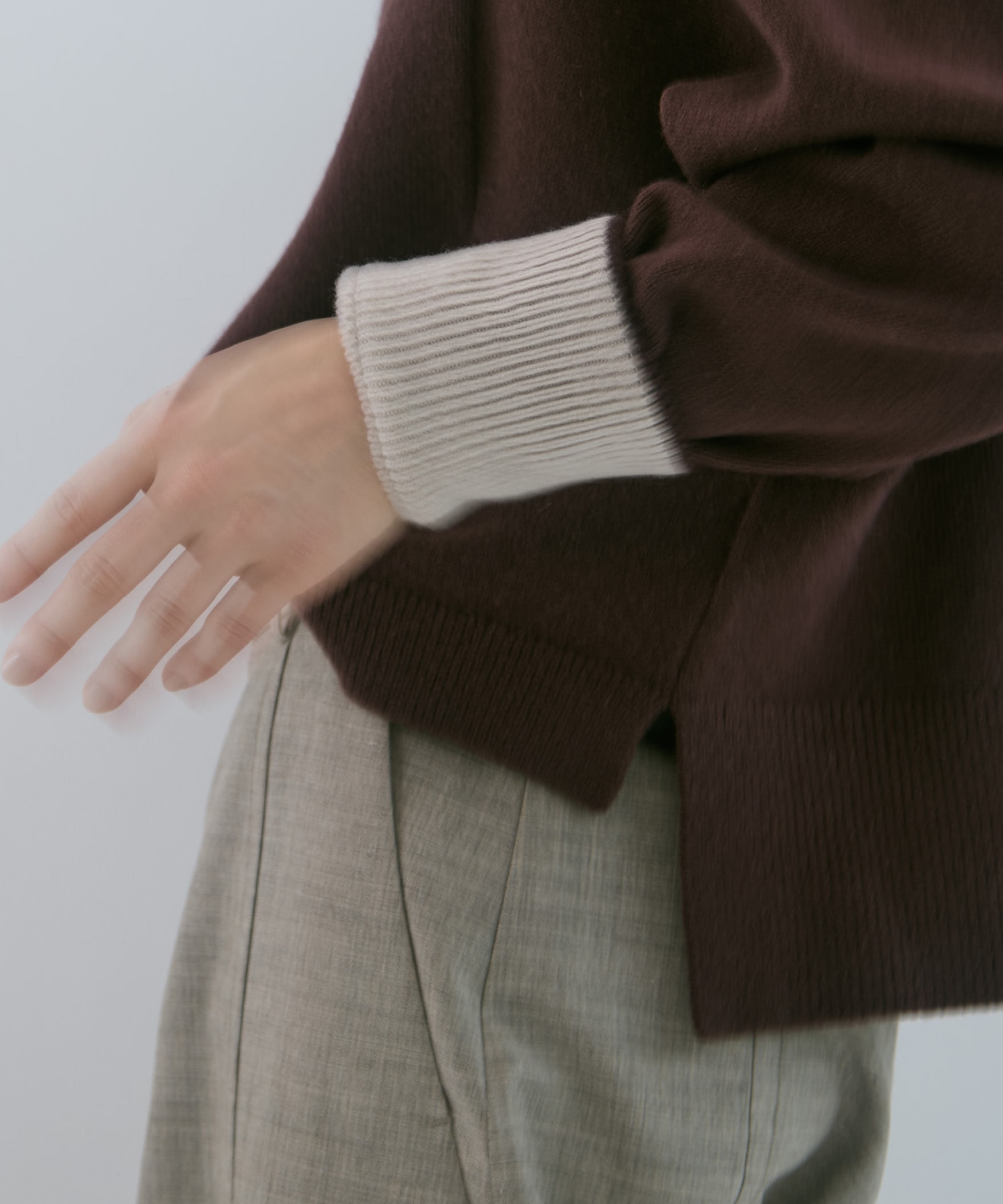 別注 CASHMERE BOAT NECK KNIT WRAPINKNOT