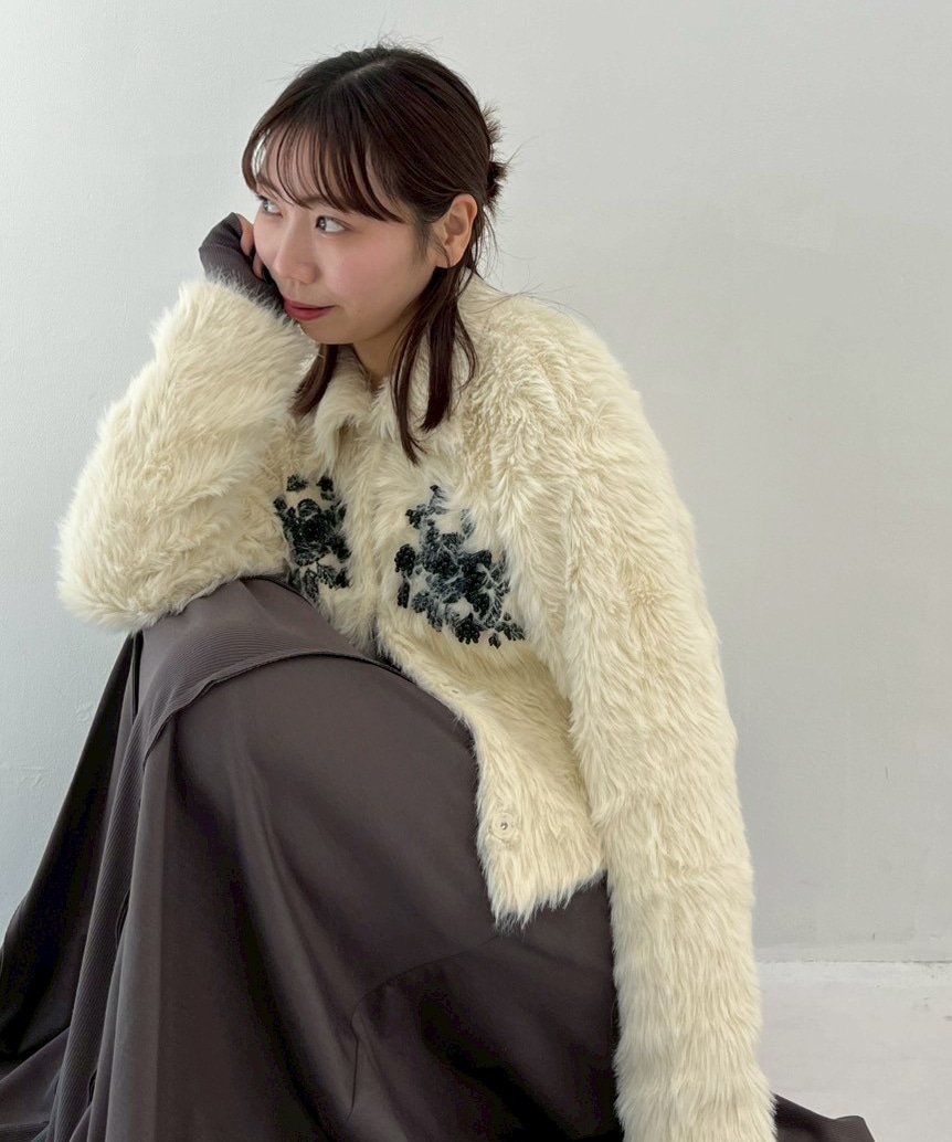 別注 シャギービジューカーディガン FETICO