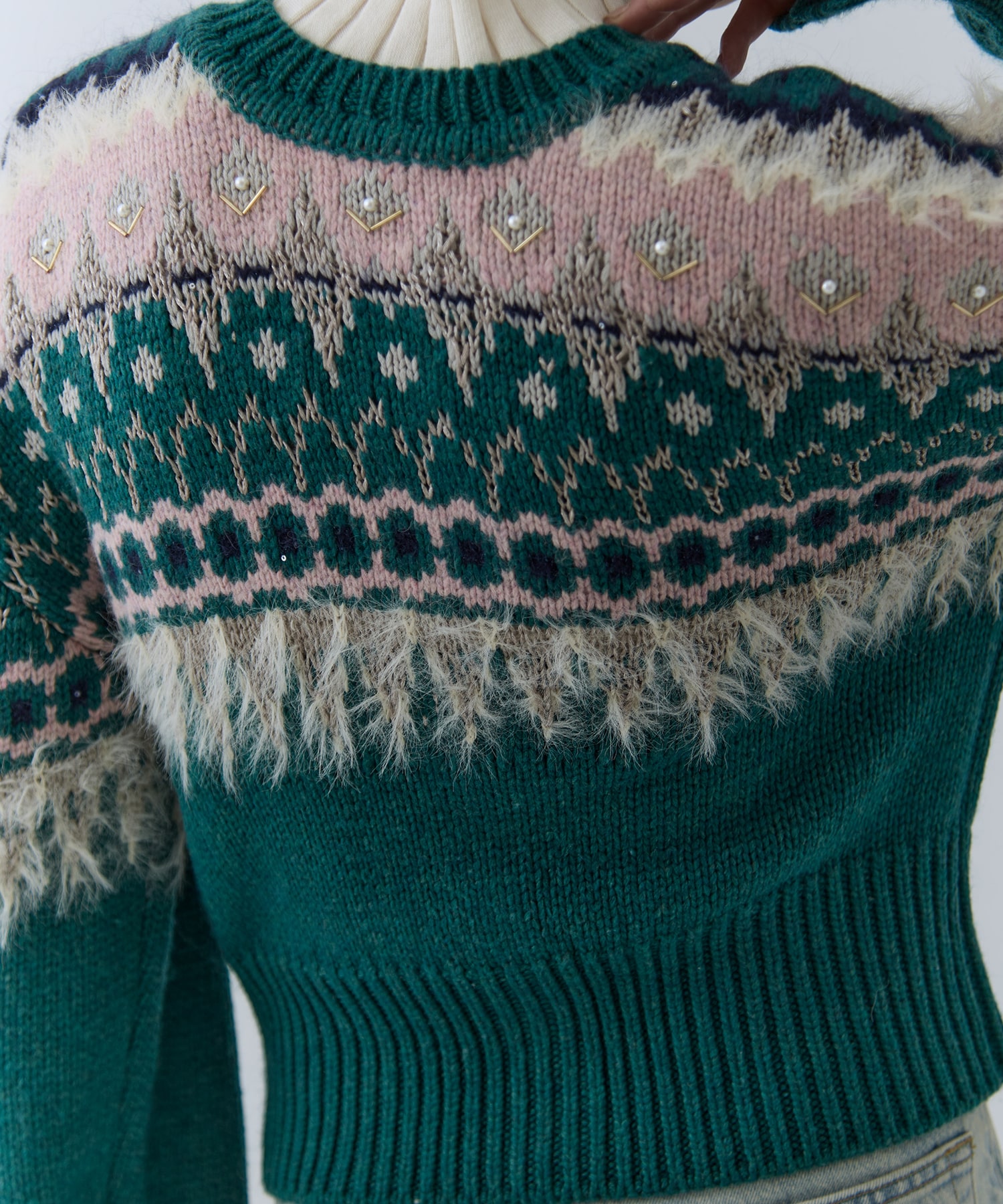 UND 2WAY LADY NORDIC KNIT CARDIGAN AMERI