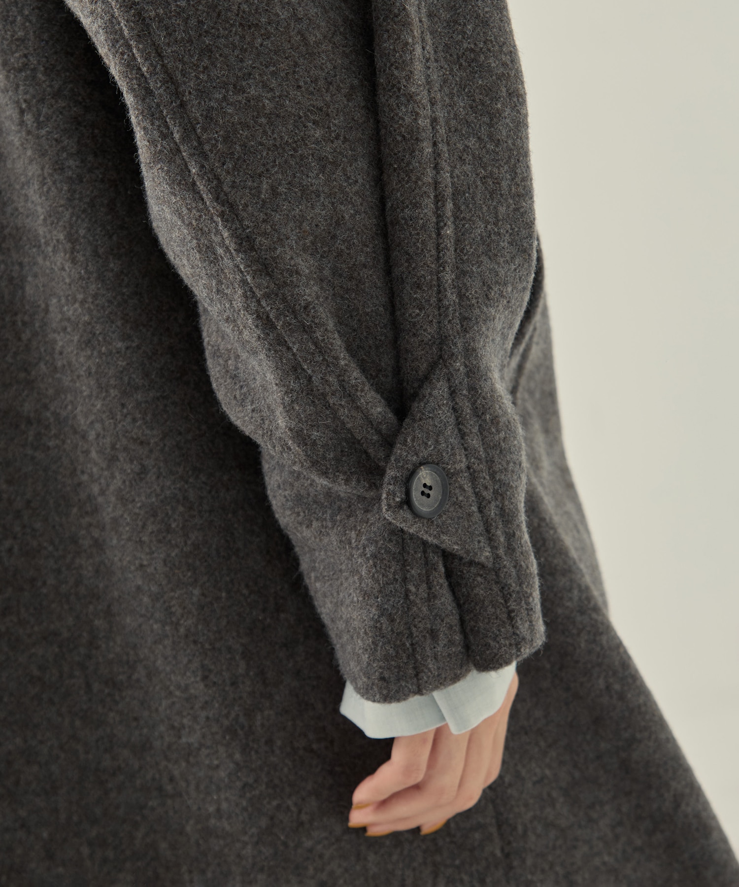 Stand Collar Wool Coat STUDIOUS
