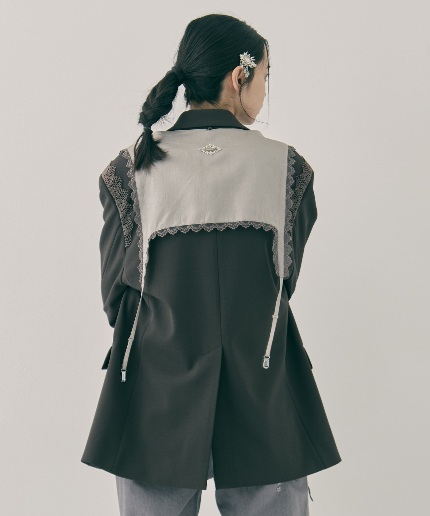 garter collar peaked lapel jacket tanakadaisuke