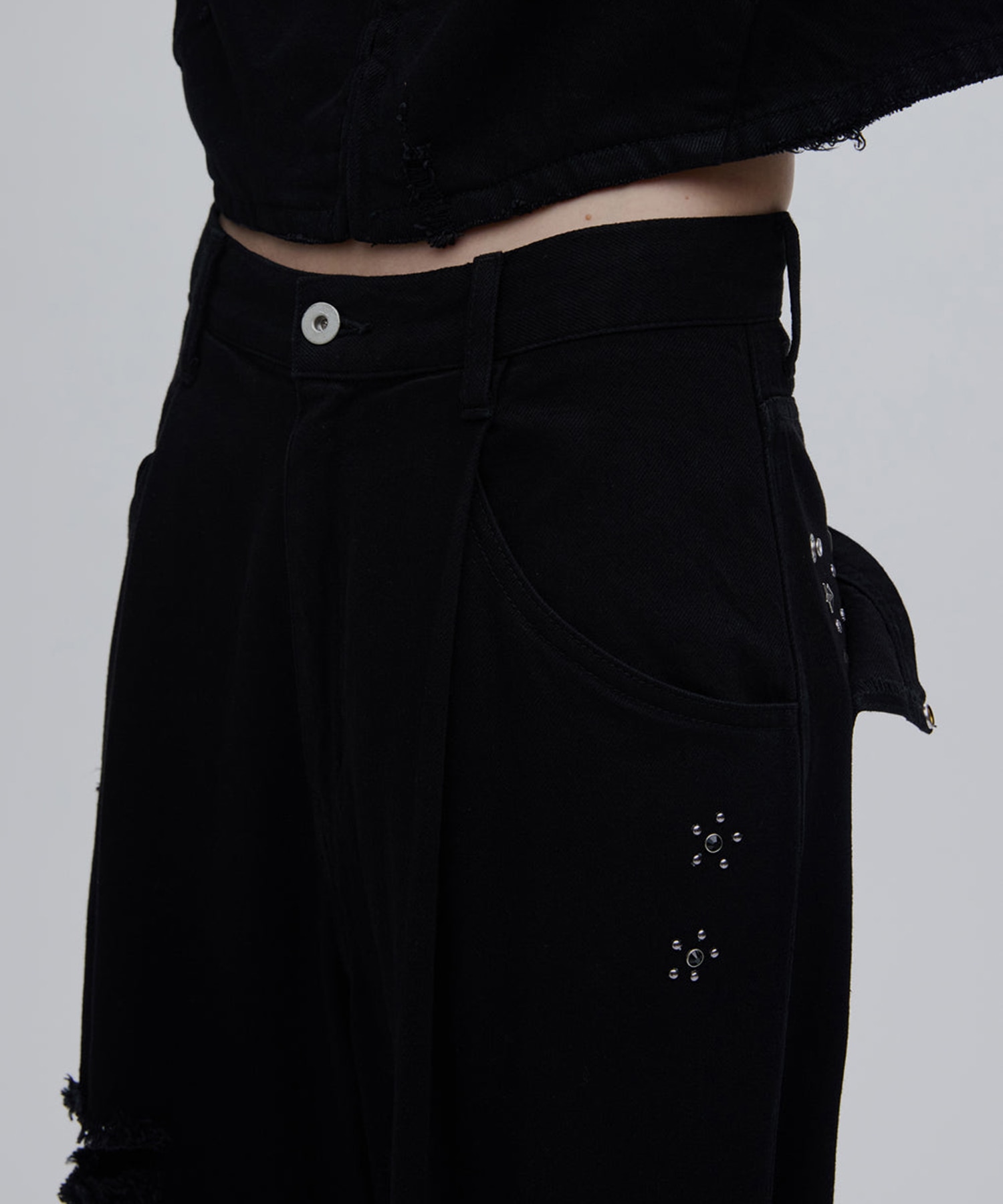 TATTOO STUDS DENIM PANTS AMERI