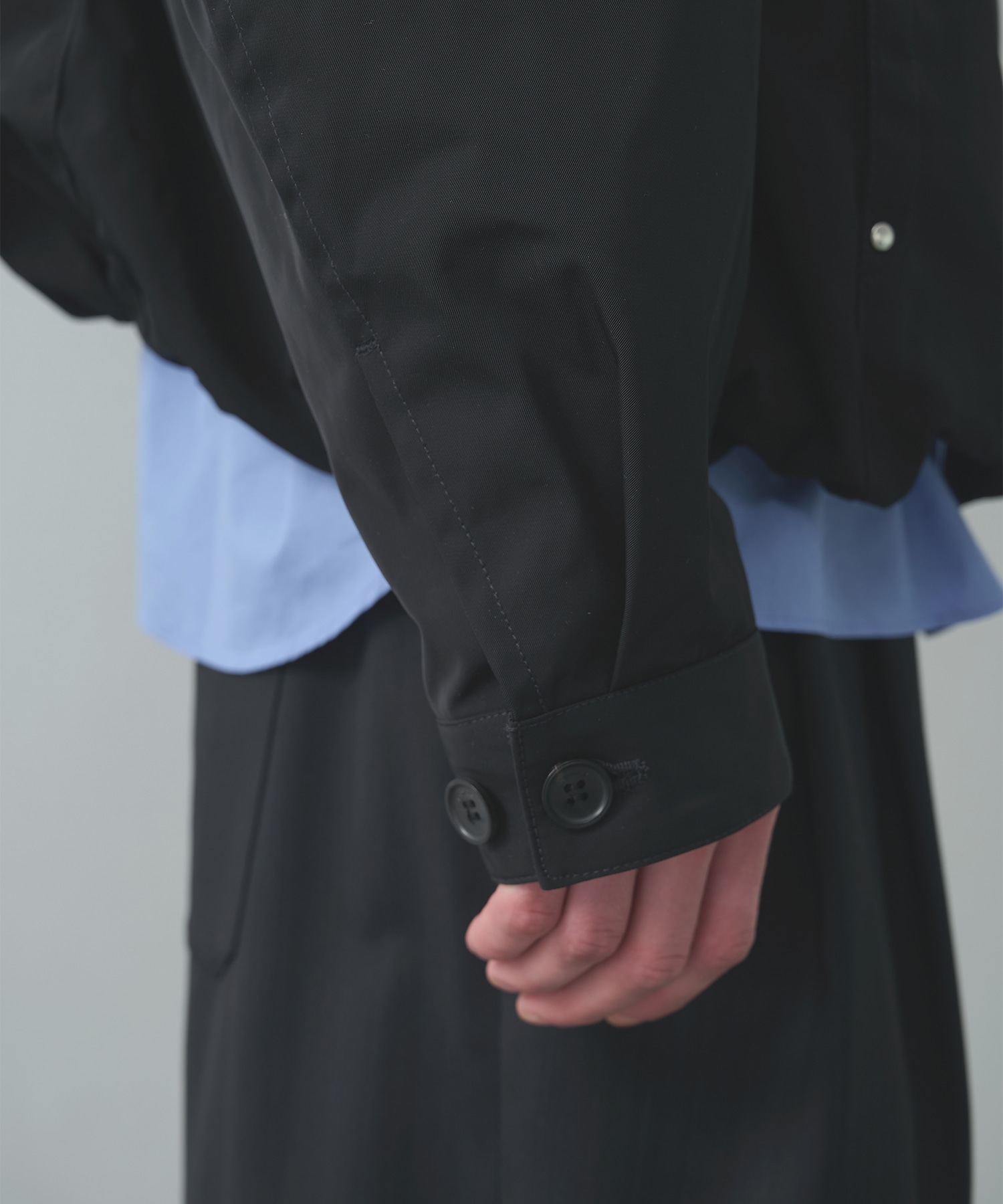 Leather collar Balloon Blouson STUDIOUS