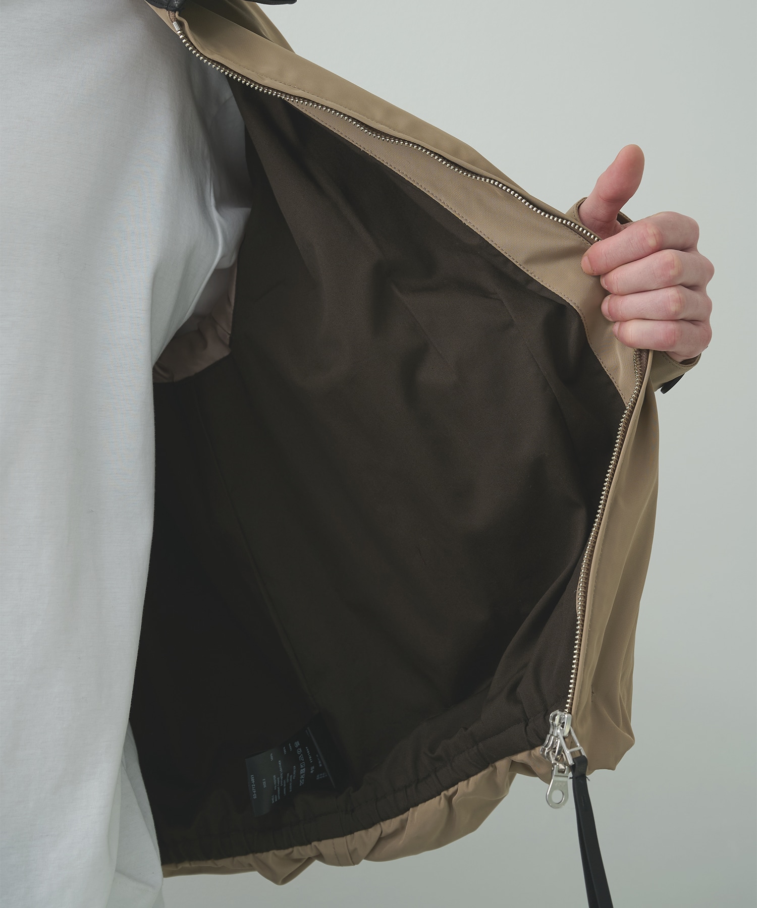 Leather collar Balloon Blouson STUDIOUS