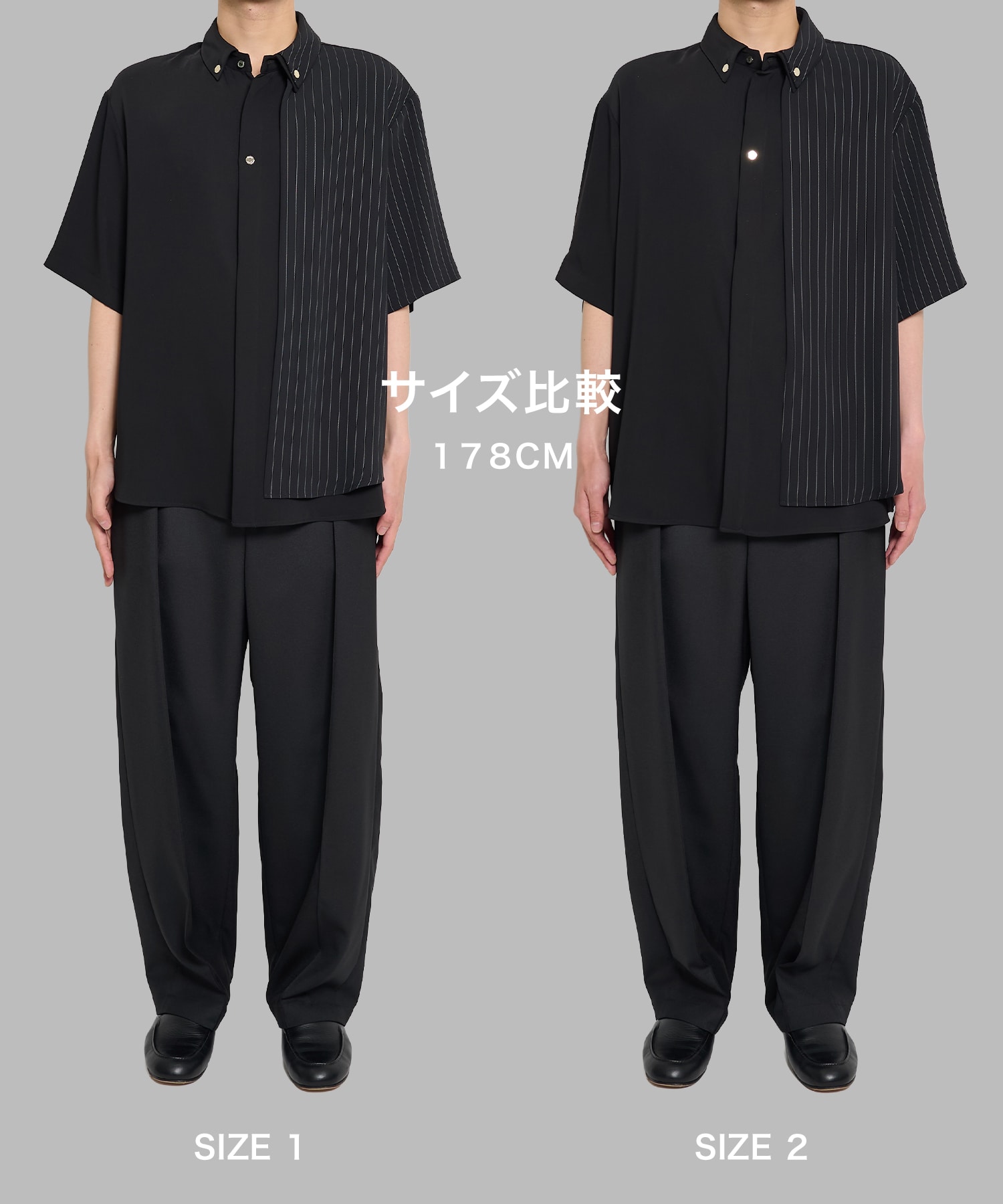 Double Cloth Layered Bi-Color Short Sleeve Shirt CULLNI