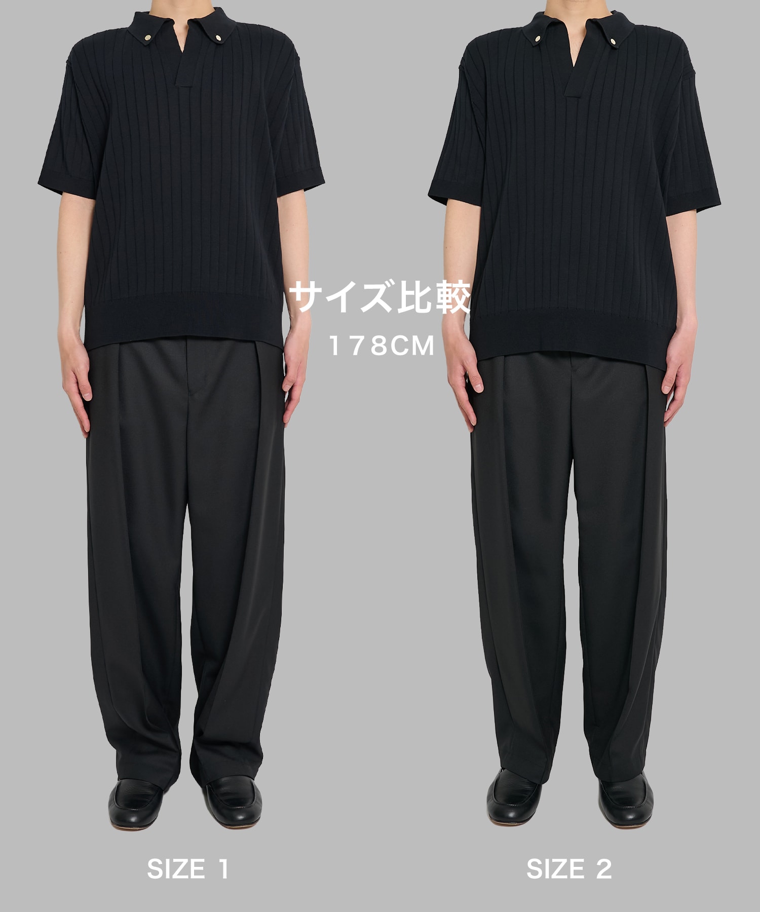 Wide Rib Skipper Collar Short Sleeve Knit CULLNI