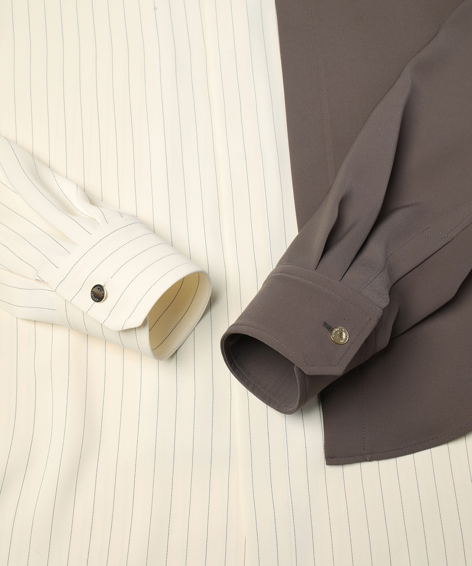 Double Satin Asymmetrical Layered Shirt CULLNI