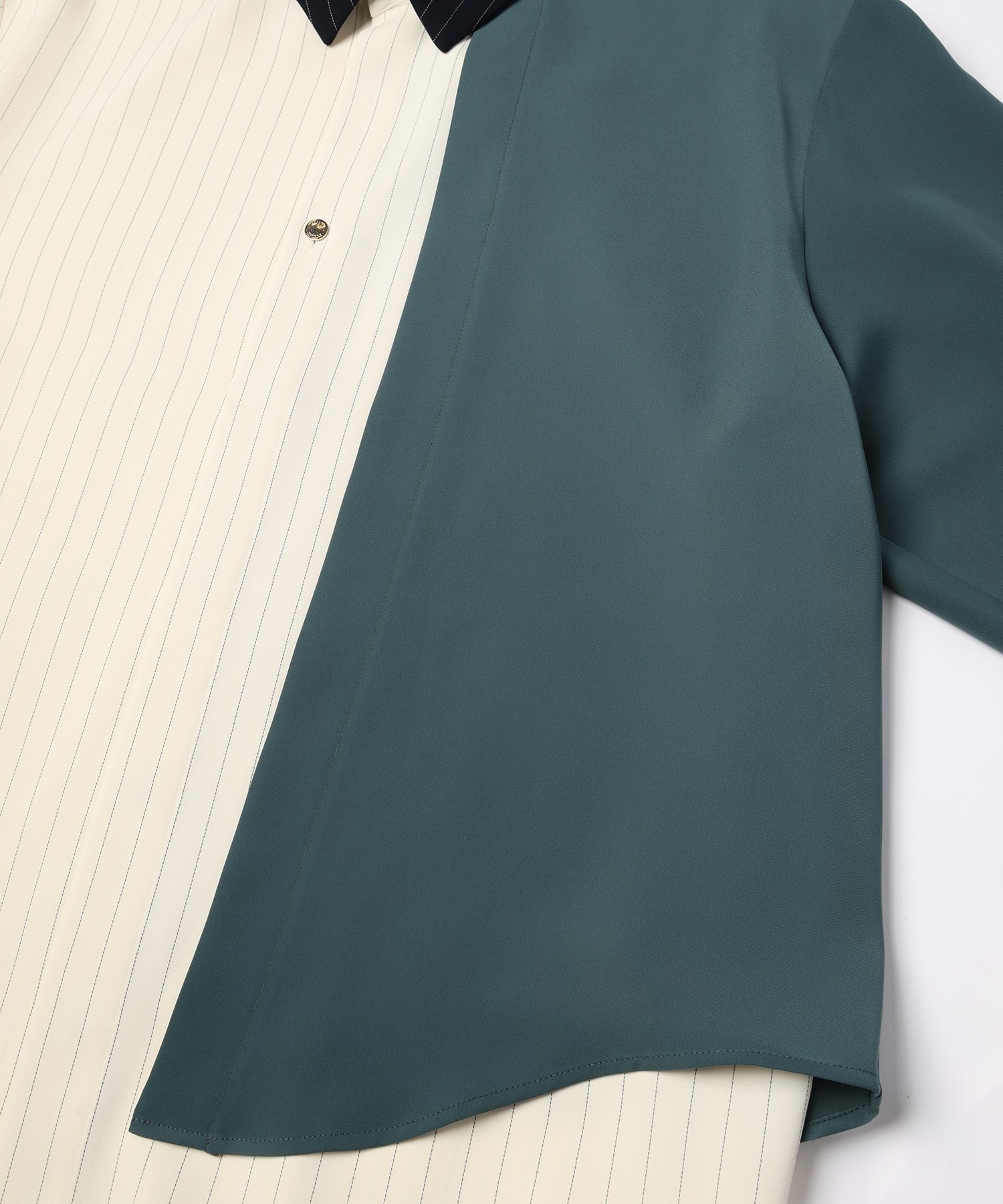 Double Satin Asymmetrical Layered Shirt CULLNI