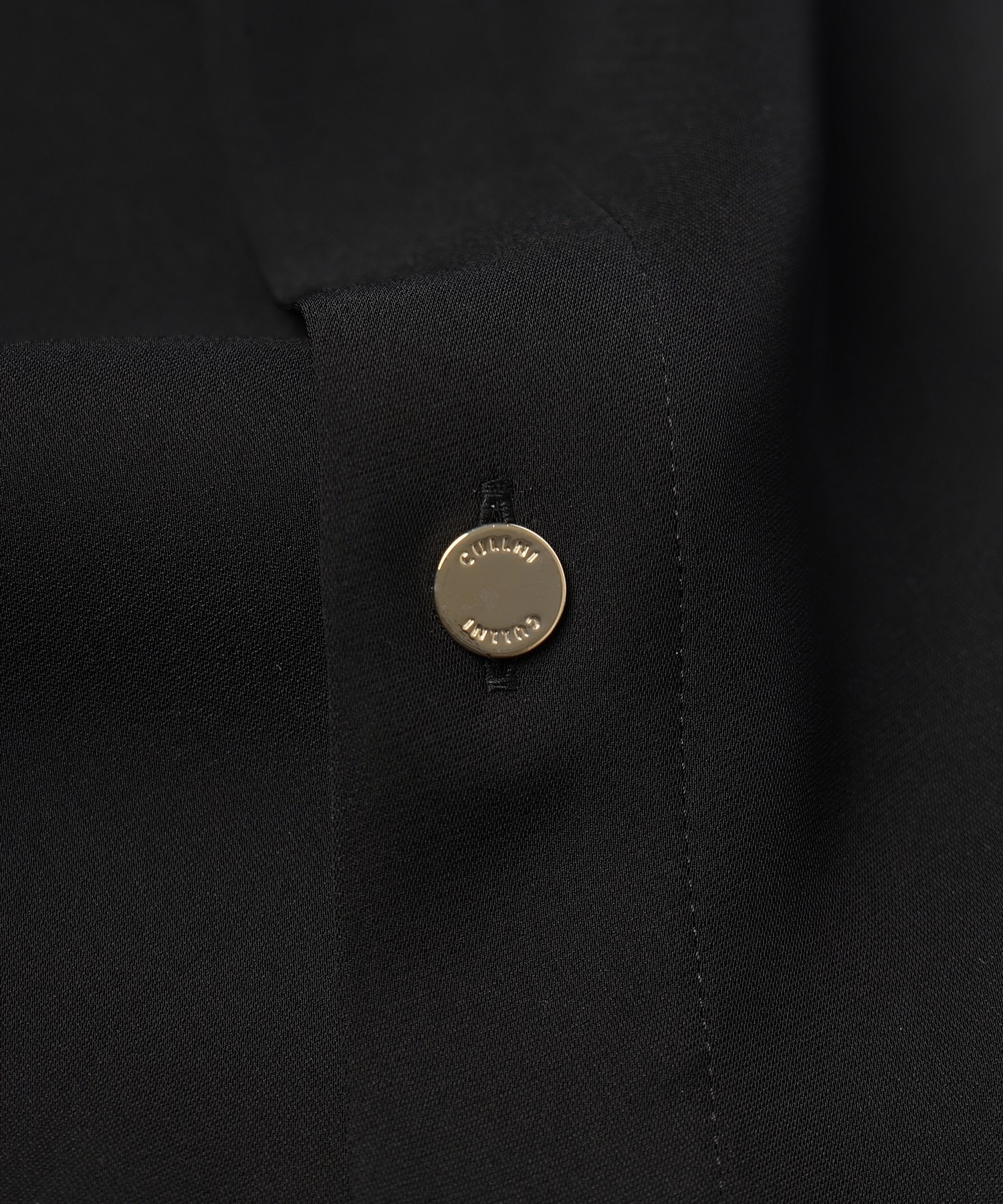 Double Satin Minimal Chin Tab Long Sleeve Shirt CULLNI