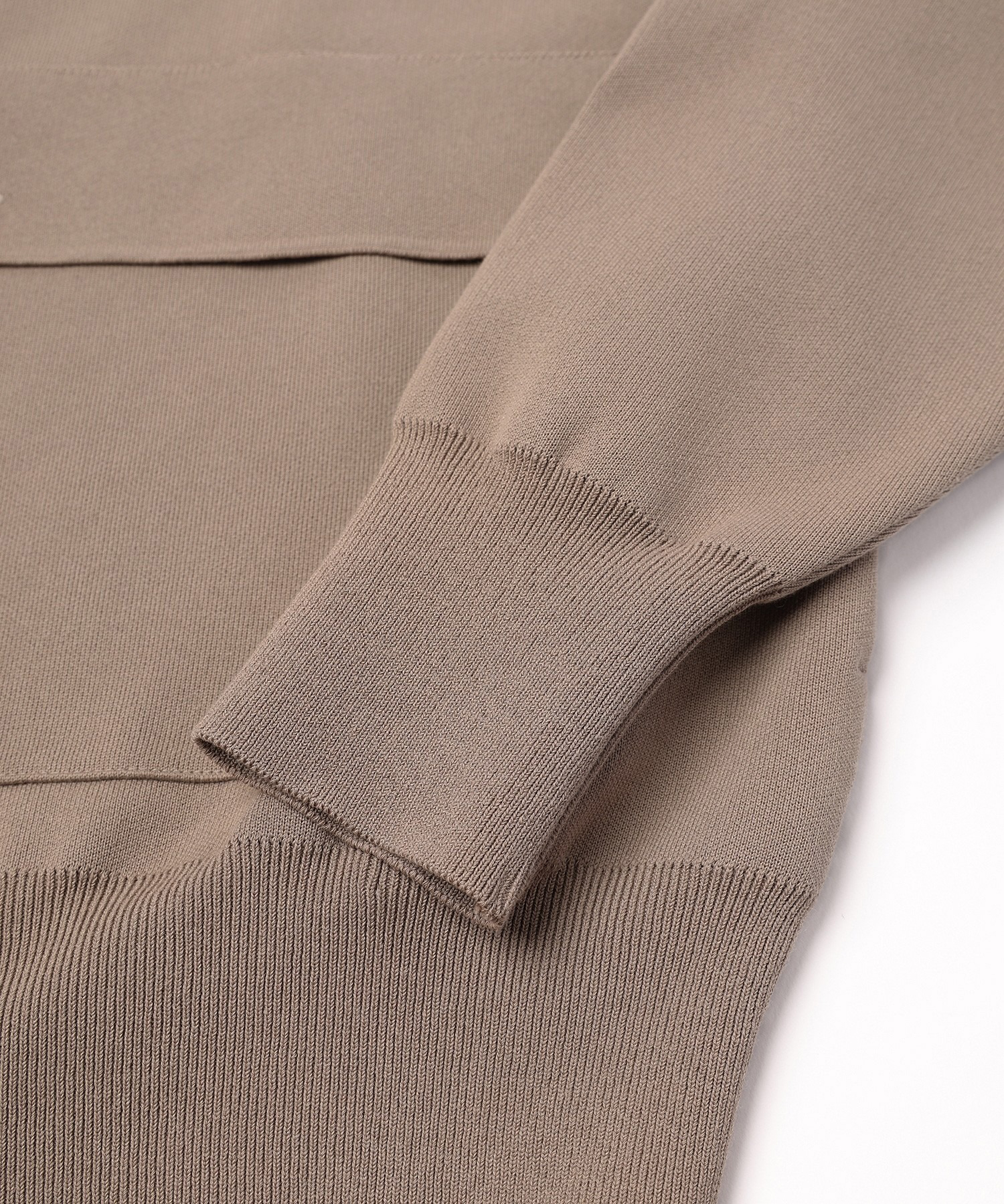 Organic Cotton Smooth Knit Big Pocket Zip Jacket CULLNI