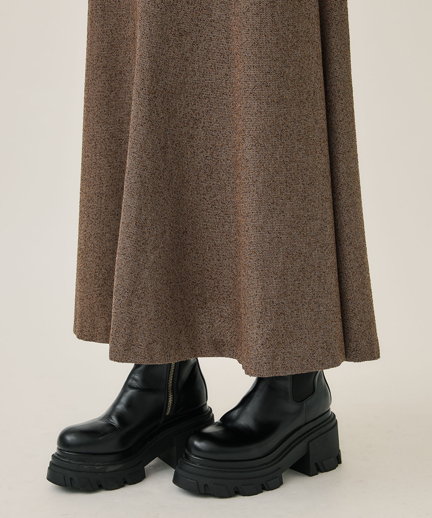 MANY WAY TWEED SET UP DRESS(S BROWN): AMERI: WOMENS｜ STUDIOUS