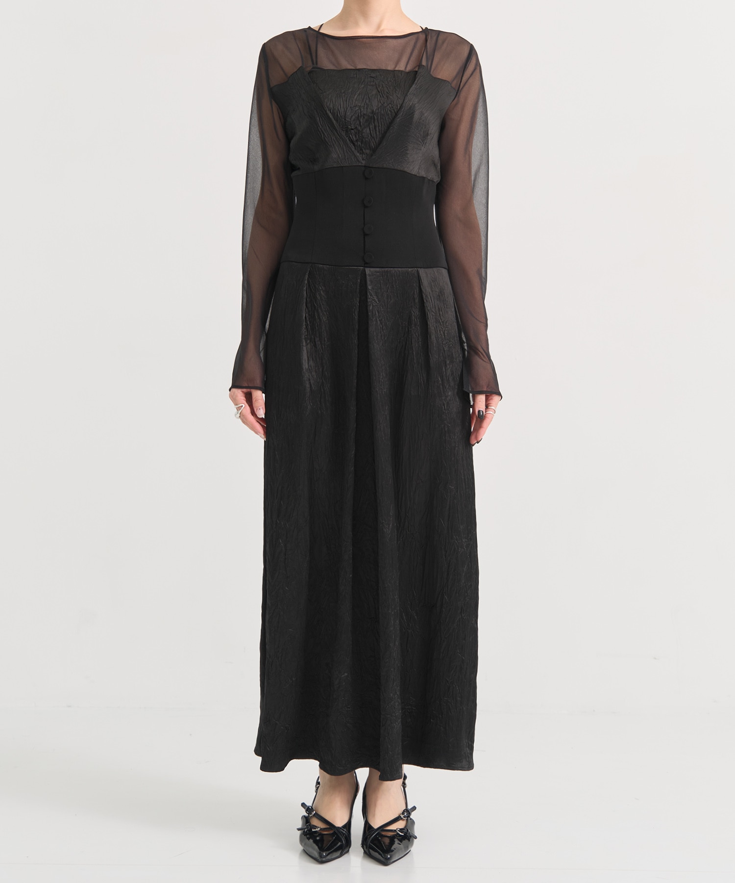 Sheer Shoulder Dress STUDIOUS