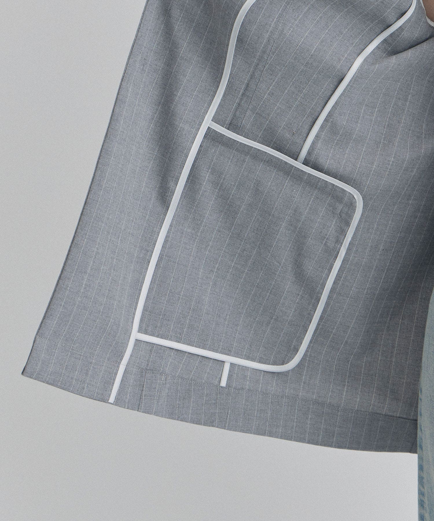 Pinstripe Half Sleeve Jacket STUDIOUS
