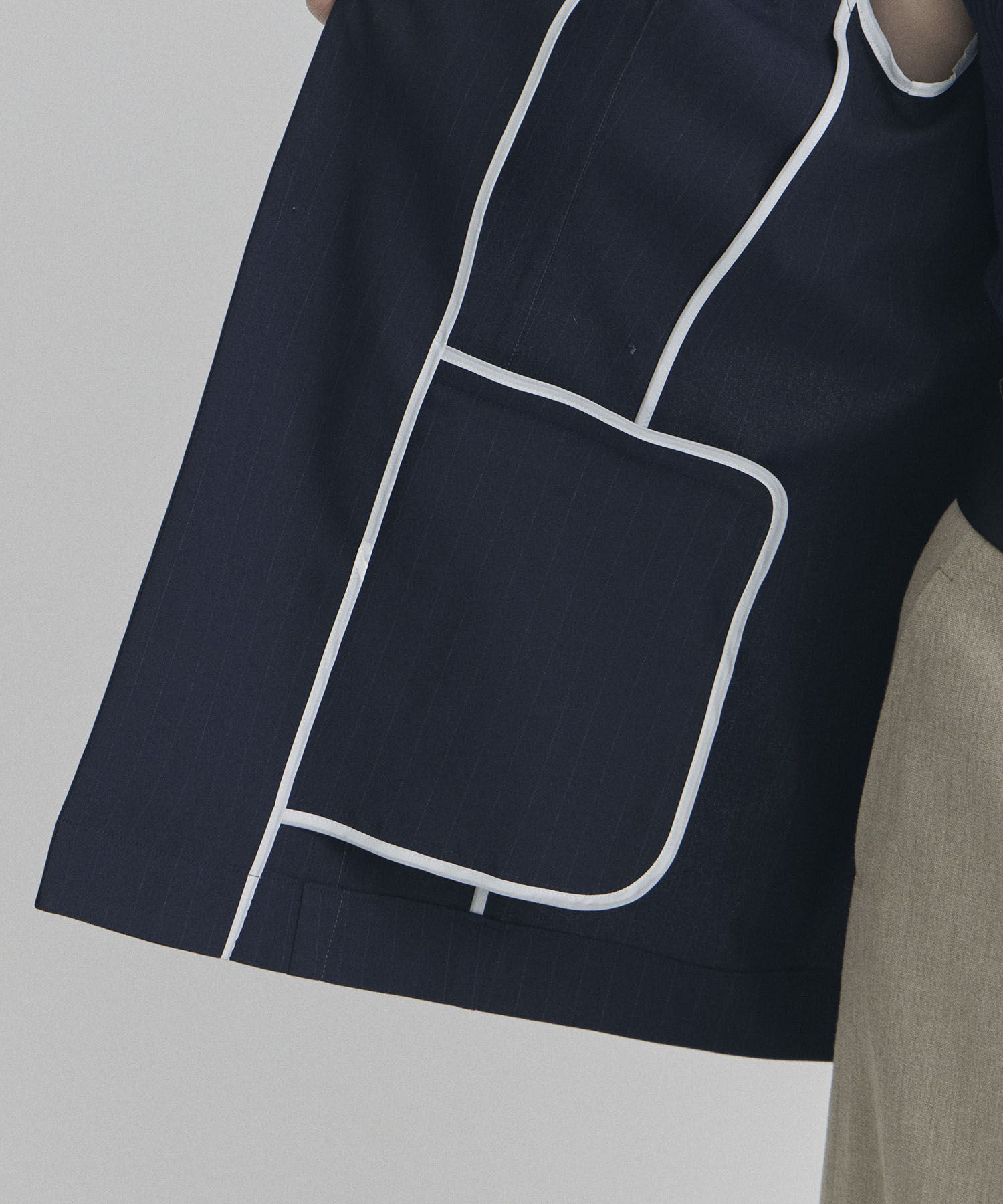 Pinstripe Half Sleeve Jacket STUDIOUS