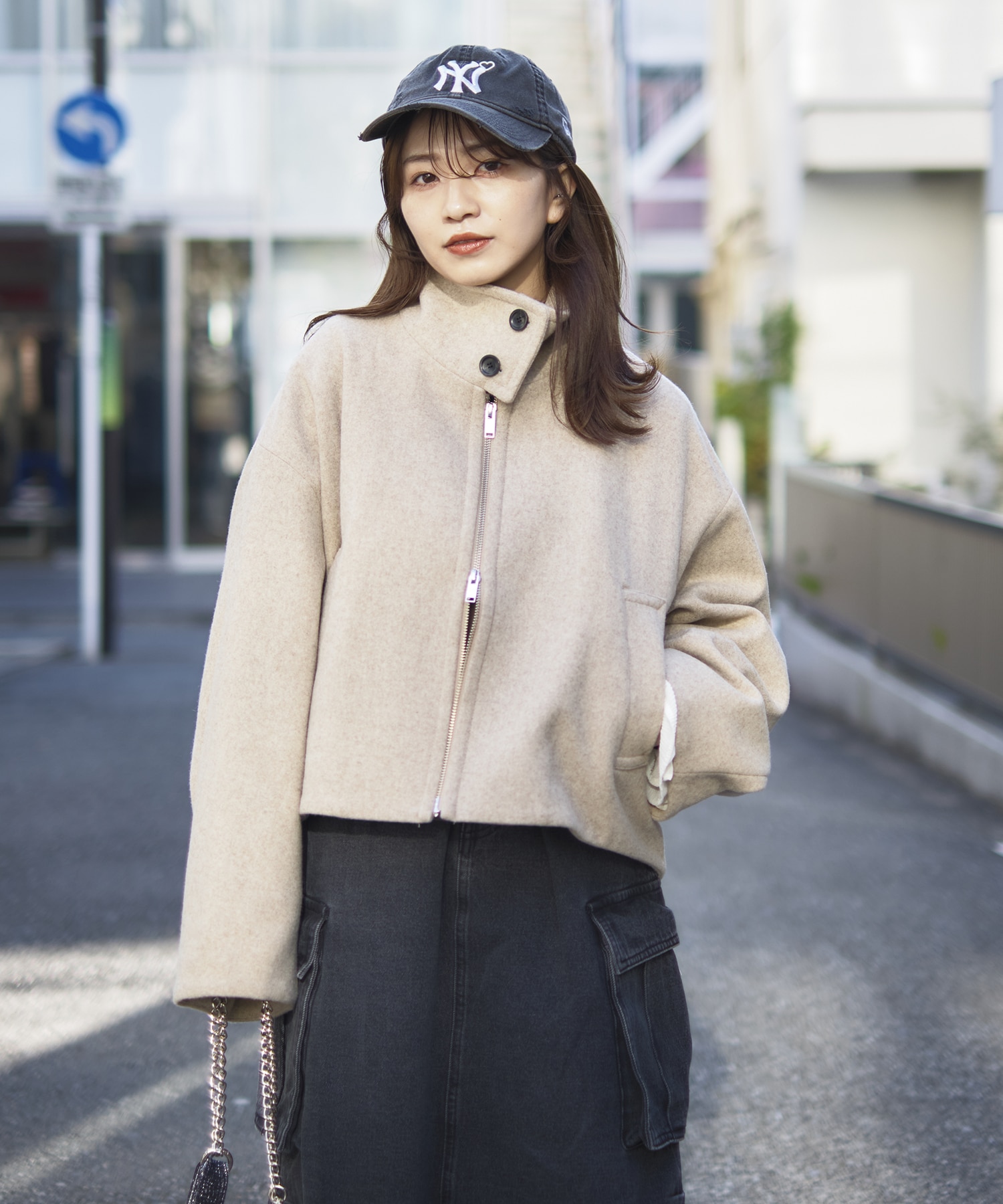 Stand Collar Wool Blouson STUDIOUS