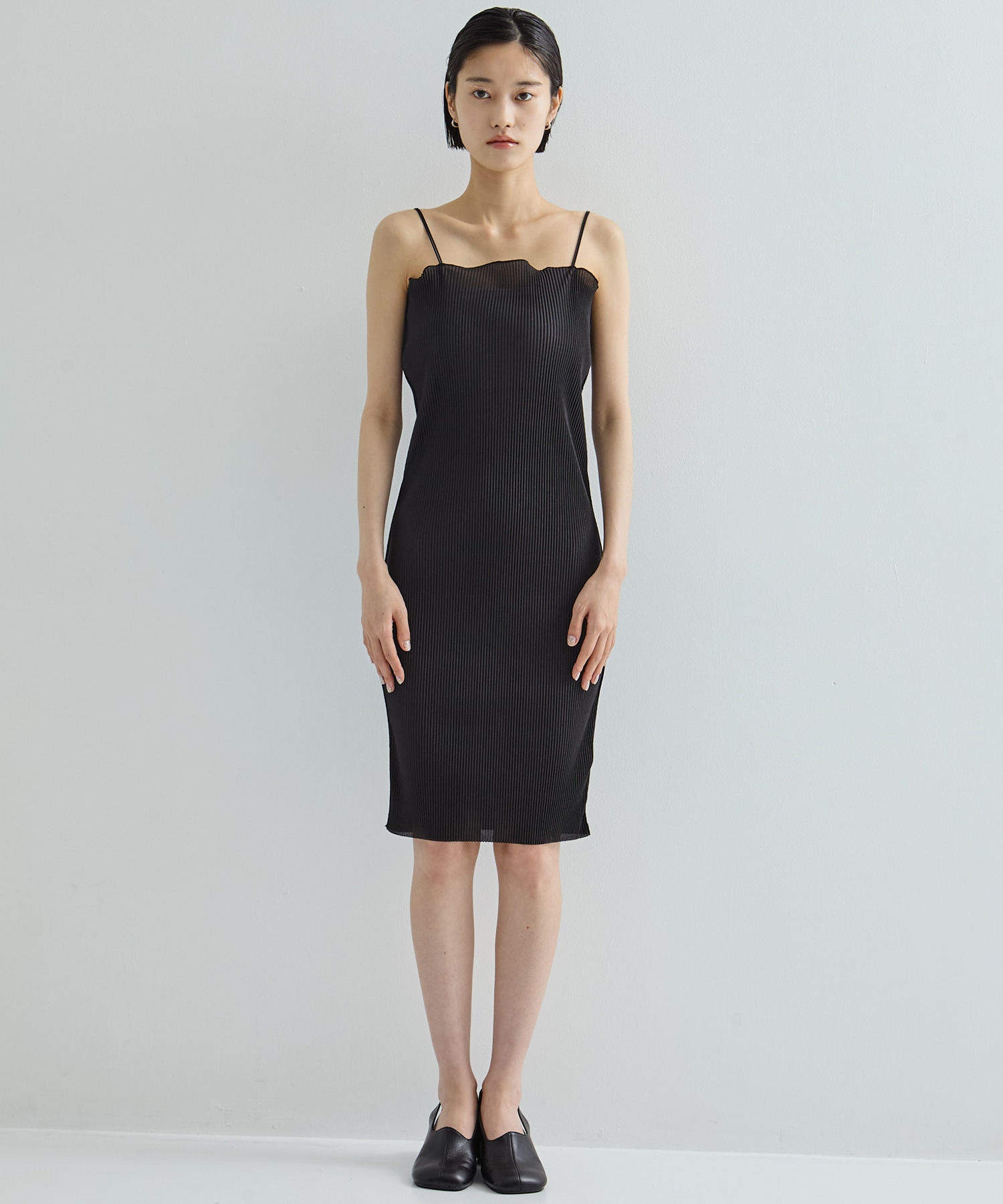 別注SHEER LAYERED SHORT SLEEVE HIGH NECK  DRESS kotohayokozawa