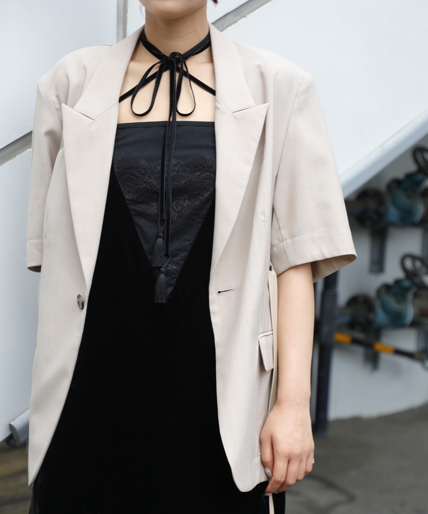 Half Sleeve Summer Wool Jacket STUDIOUS