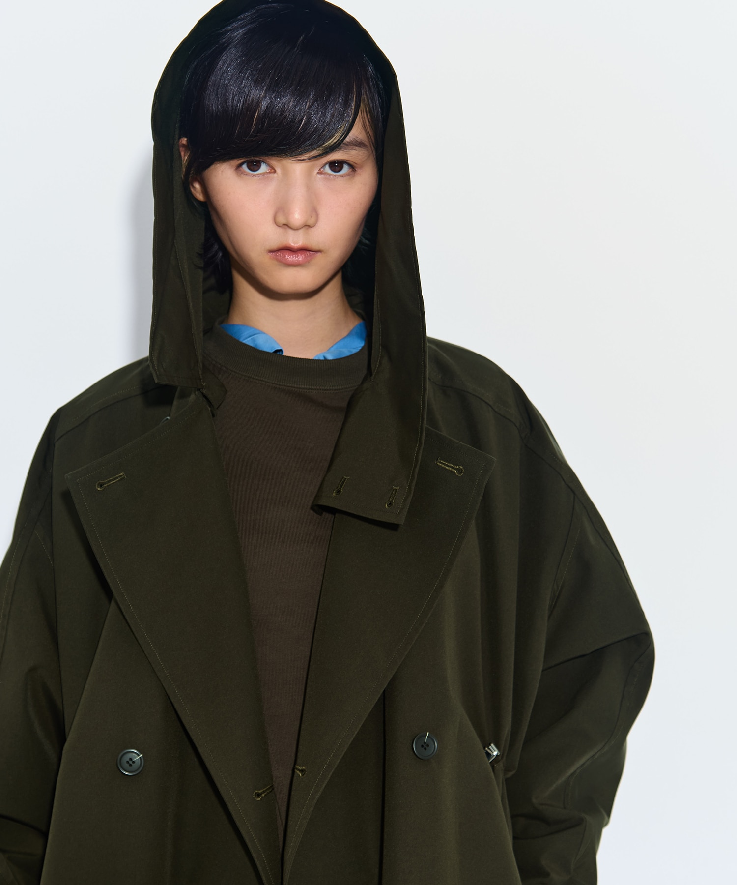 リサイクルシェルタフタ　トレンチコート VACHEMENT